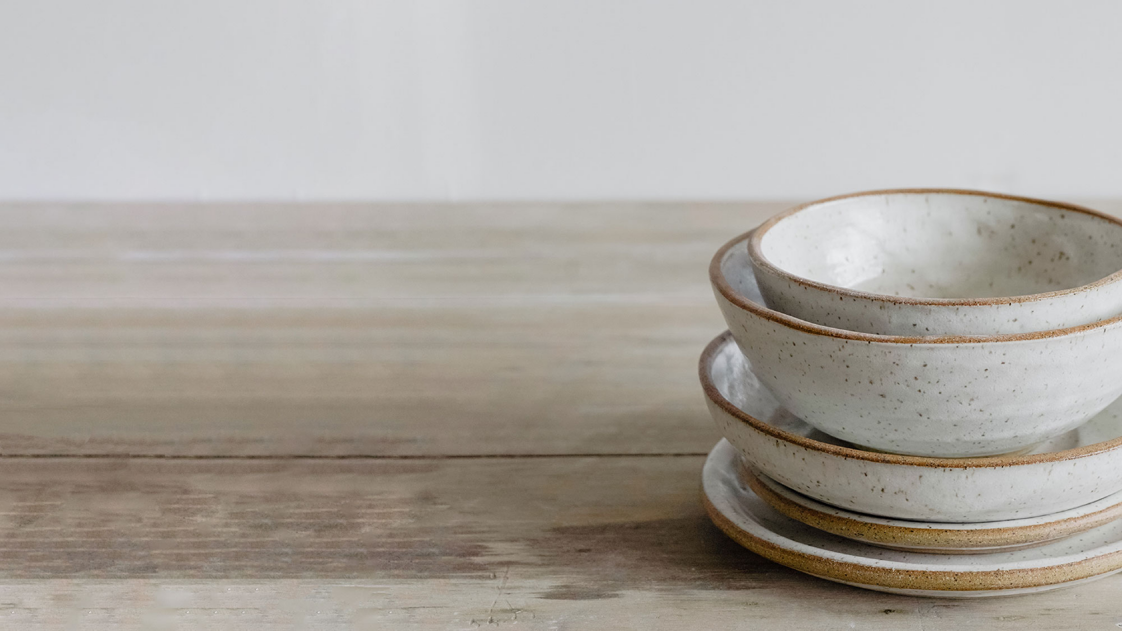 Japandi Kitchen & Dining Collection featuring handmade ceramic dinnerware by KJ Pottery