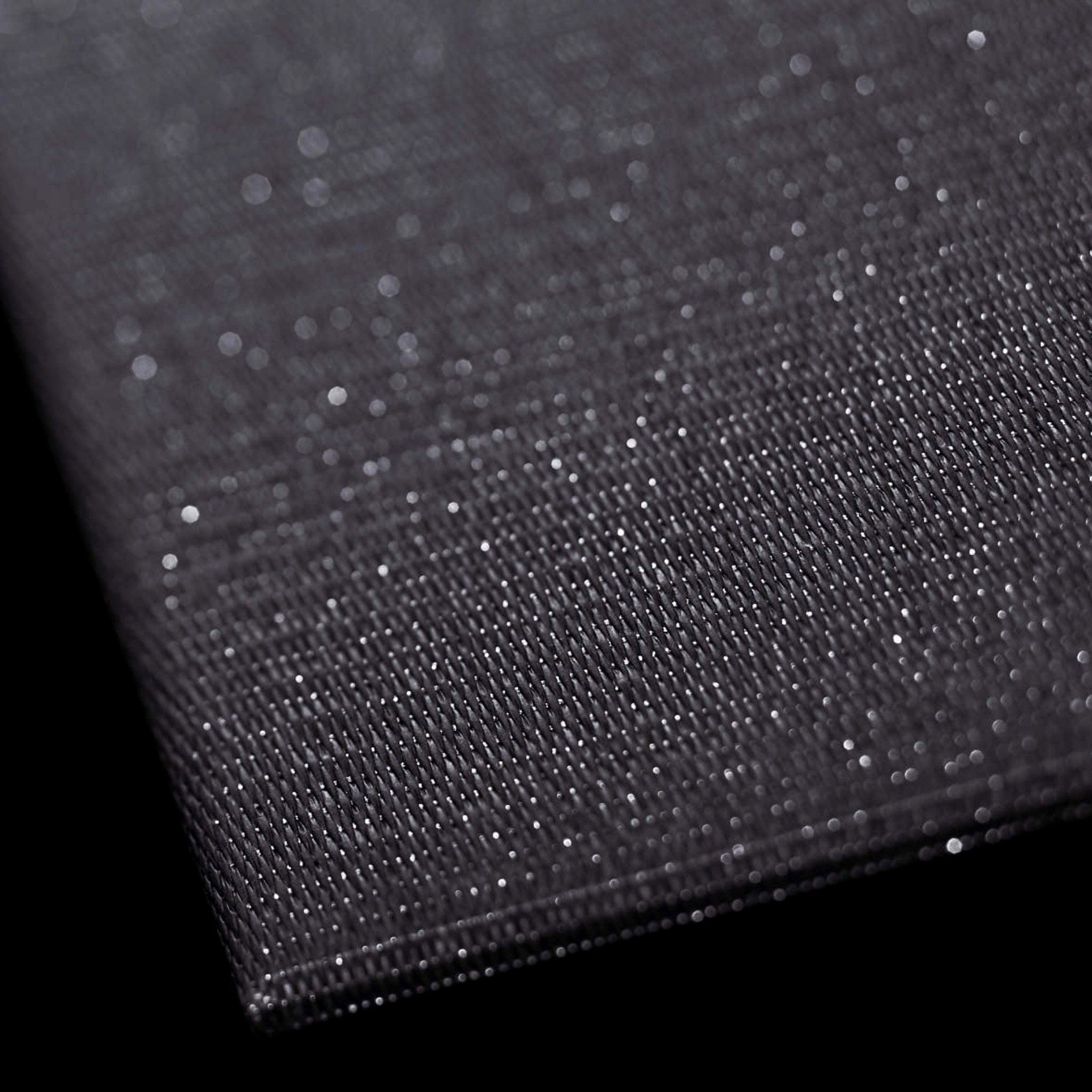 Saien-Sparkle BLACK INK Japandi Tatami Mat Closeup