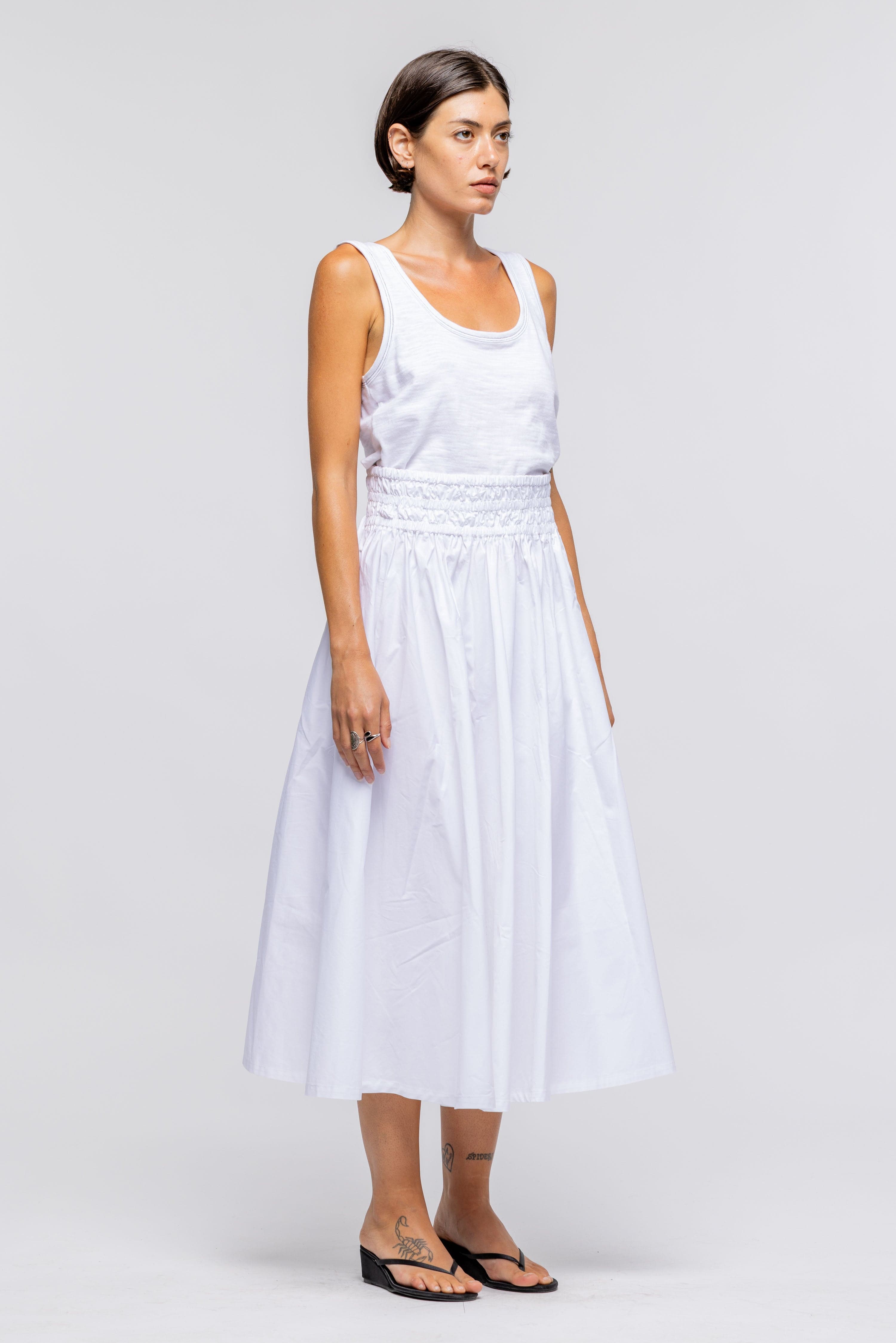 Isabelle Skirt in White by Toit Volant Profile