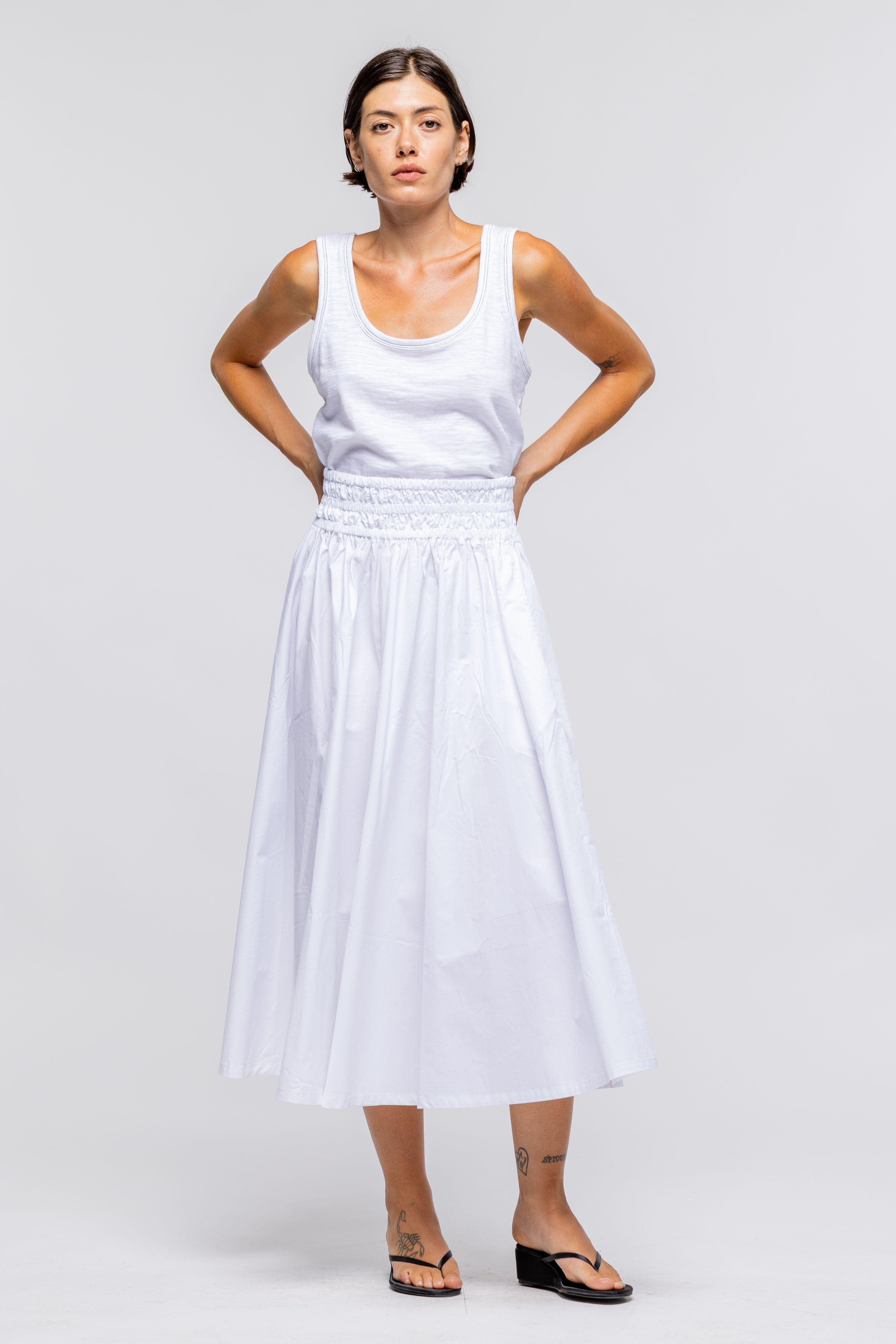 Isabelle Skirt in White by Toit Volant
