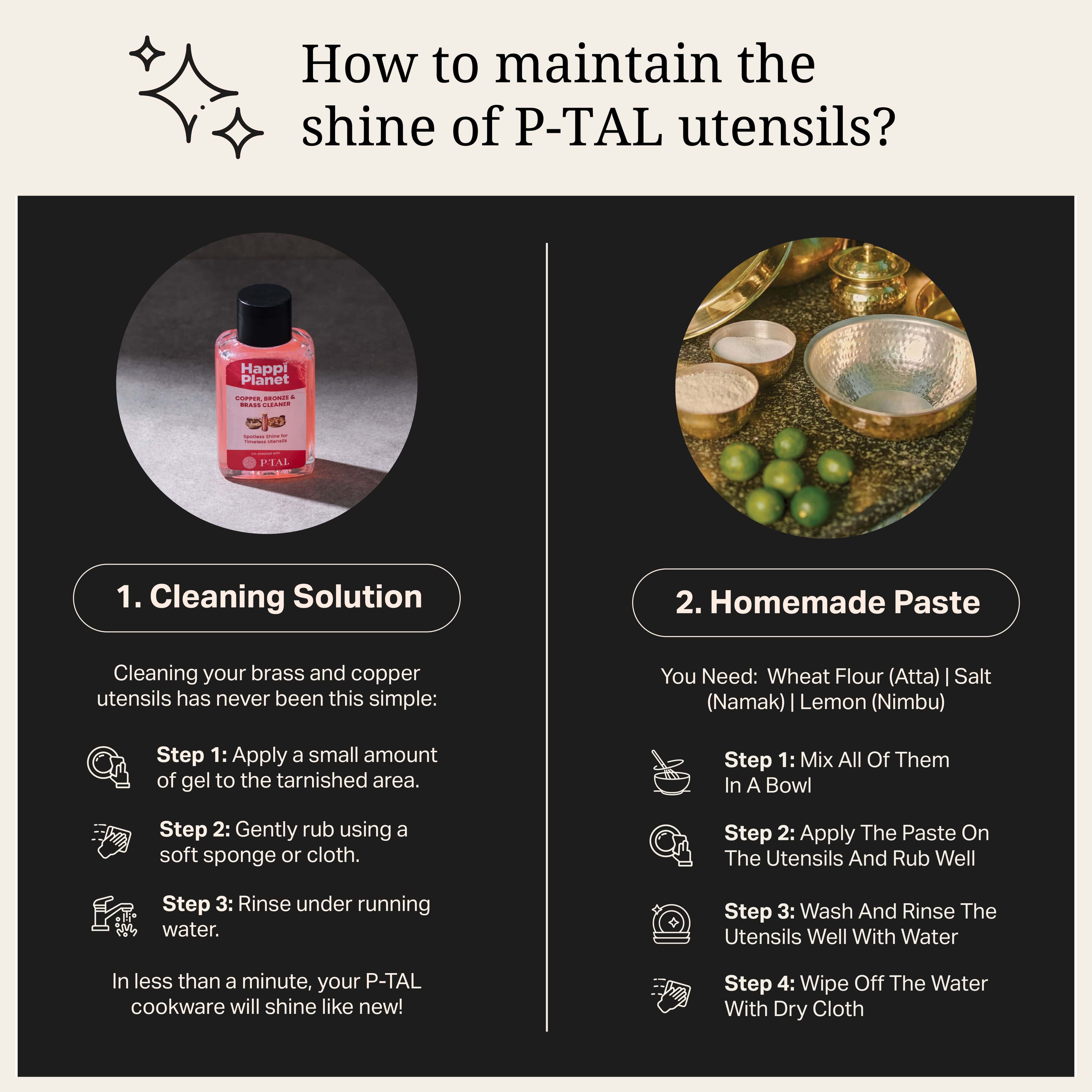 Brass Flat Base Wok with Glass lid