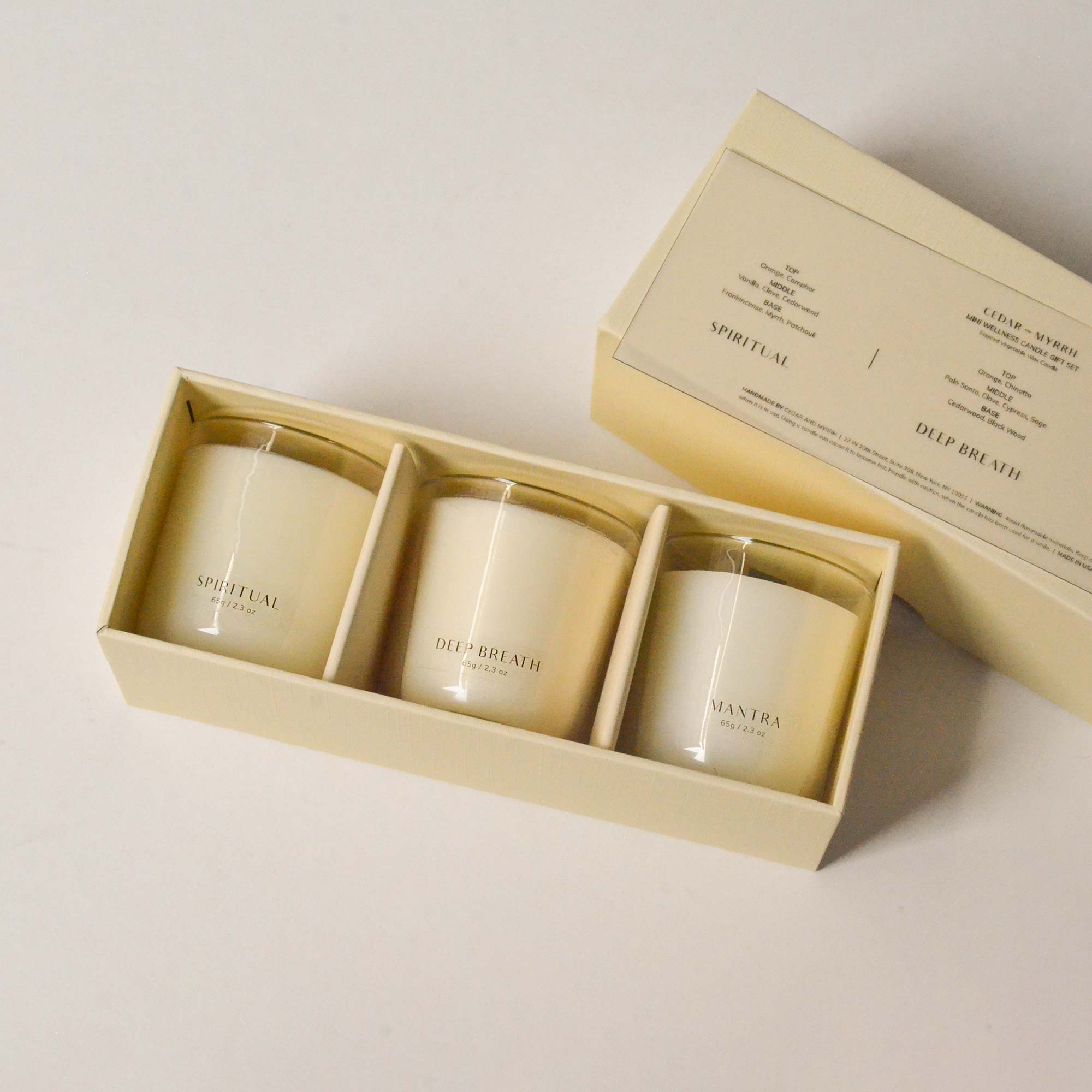 3 candle wellness gift box