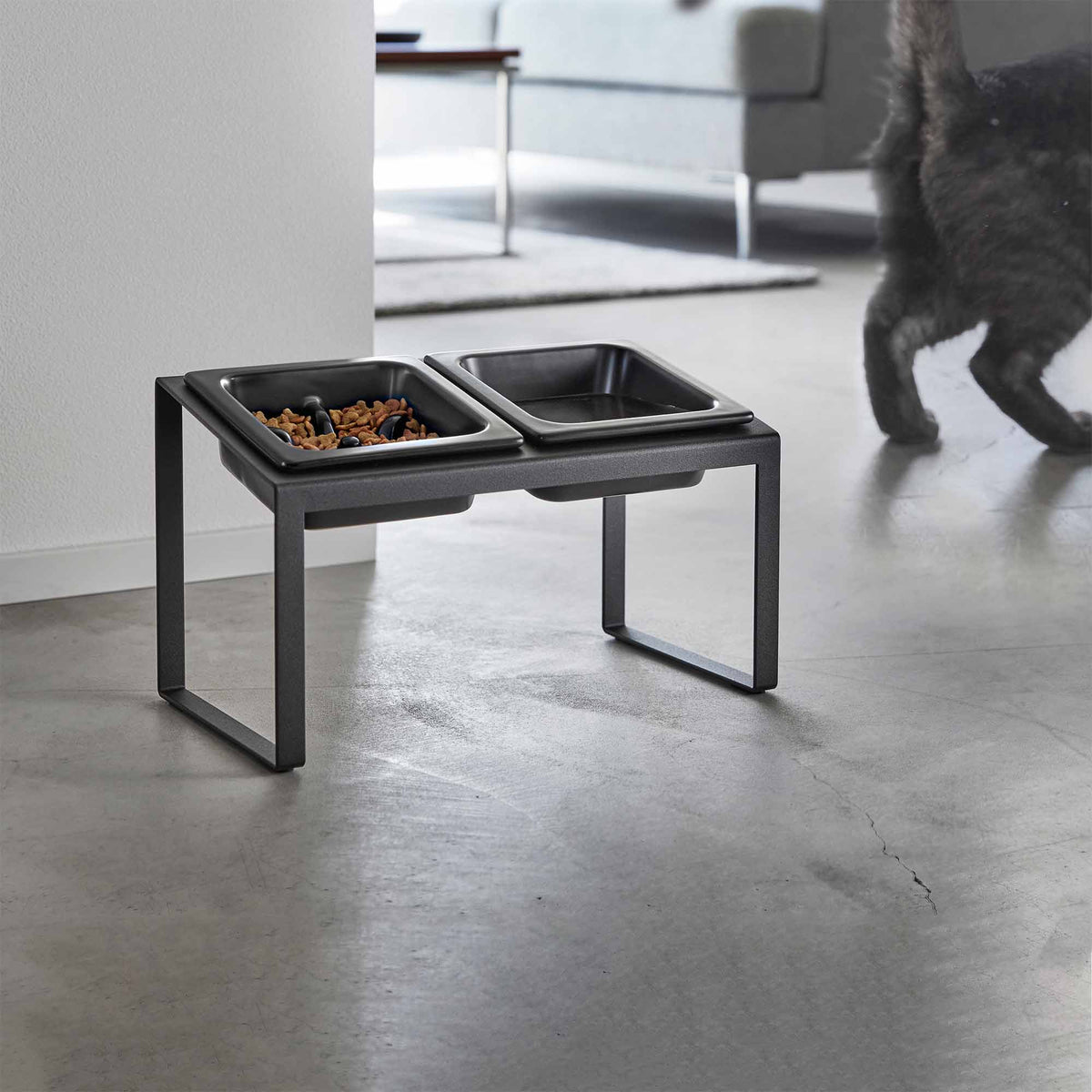 Slow Feeder Pet Bowl - Steel + Ceramic