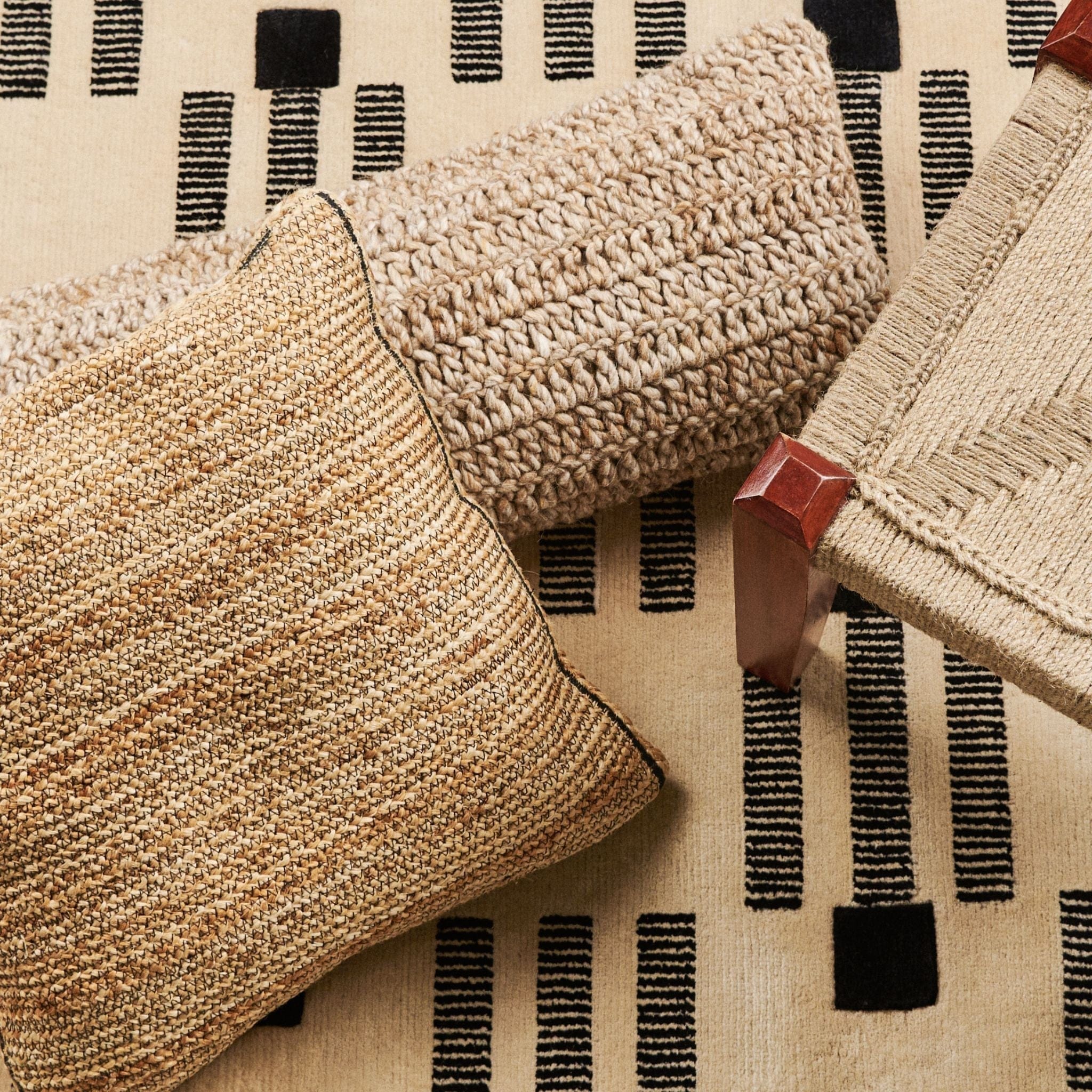 Cider Textured Neutral Brown Large Lumbar Pillow