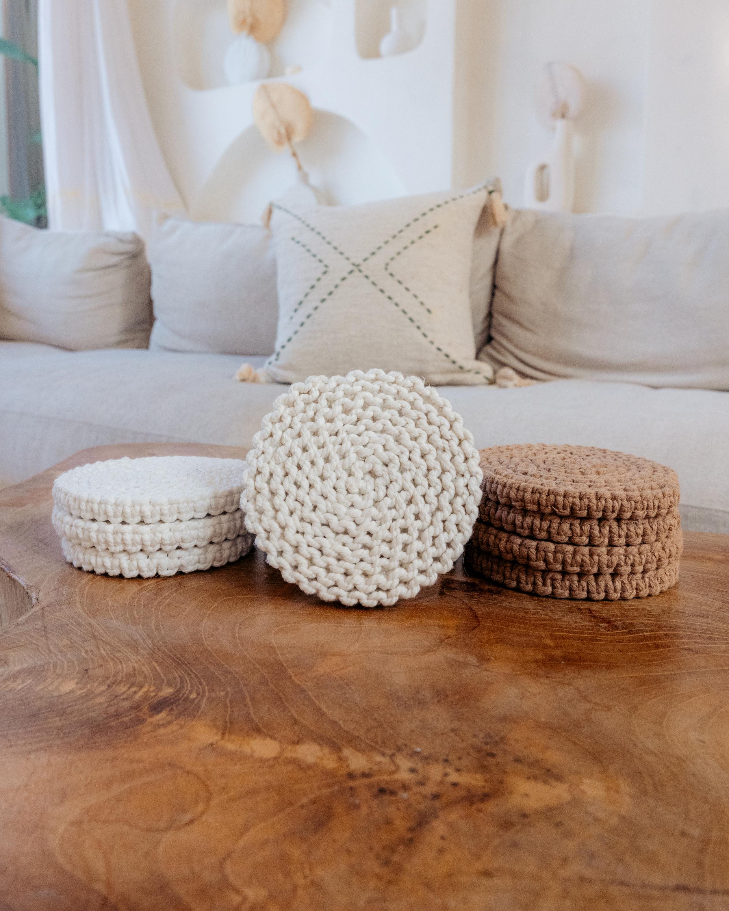 Braided Macrame Coasters Set of 4