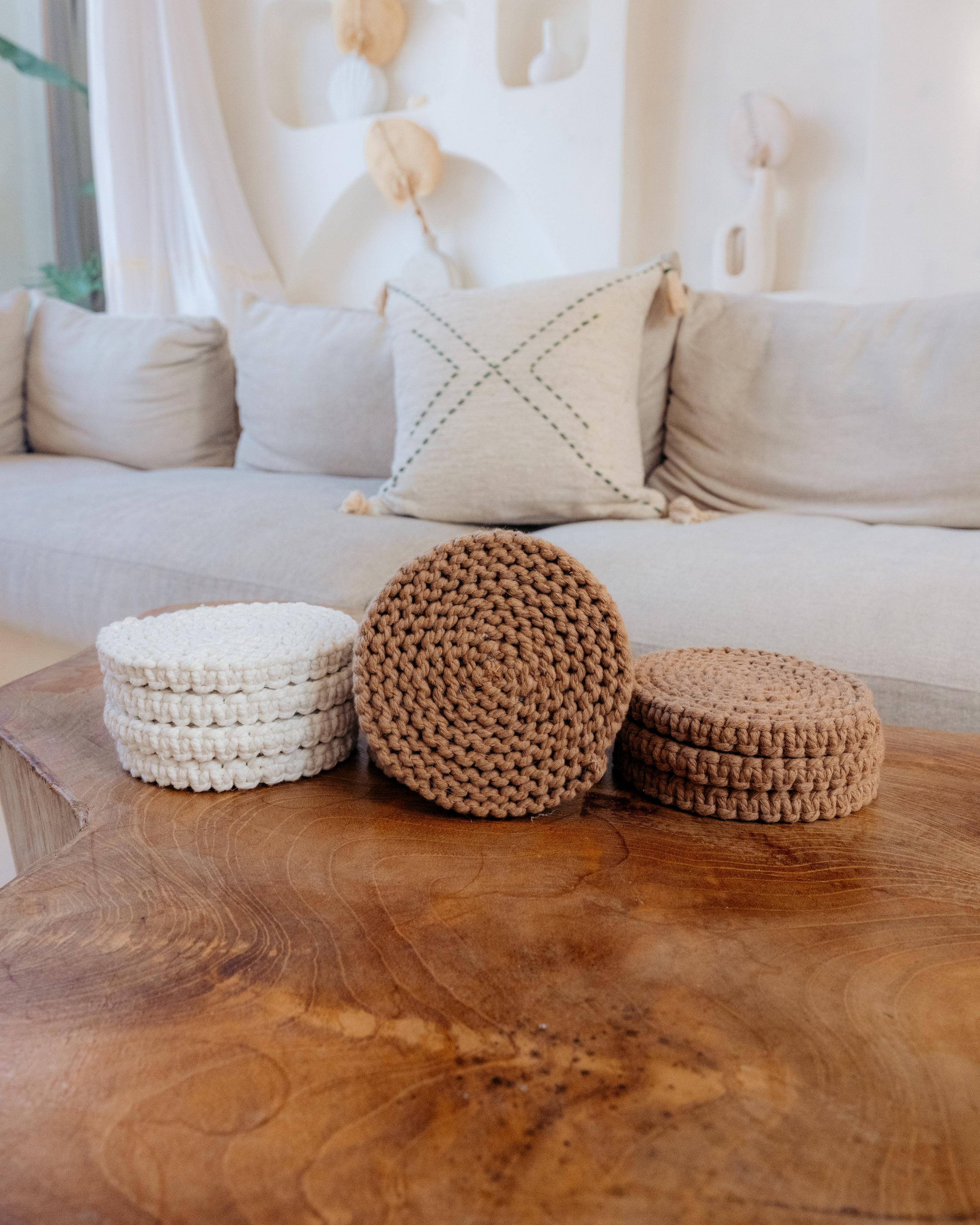 Braided Macrame Coasters Set of 4