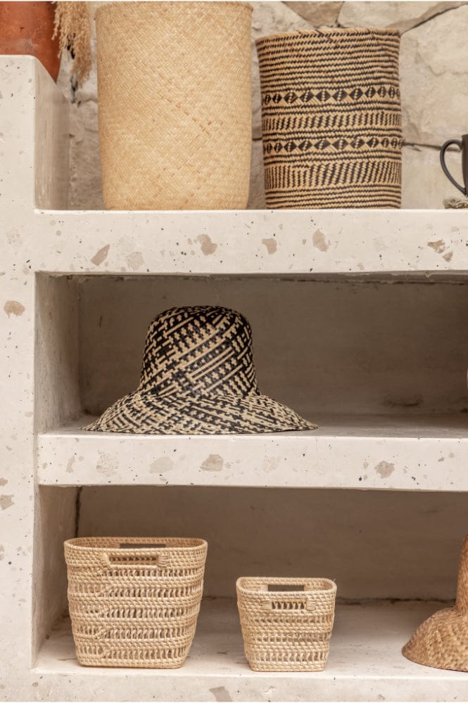 Woven Rattan Cube Storage Baskets