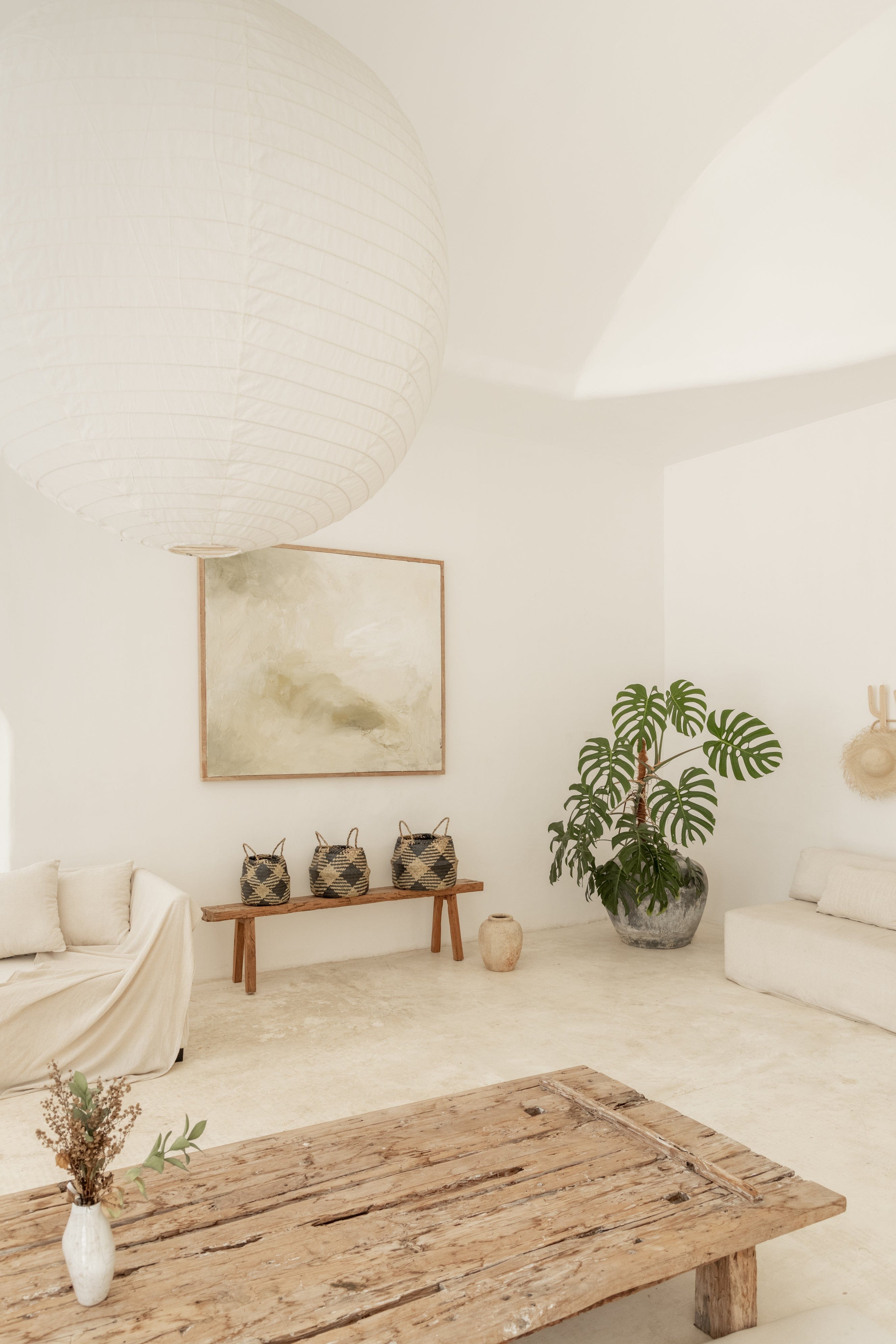 Plaid Woven Storage Basket