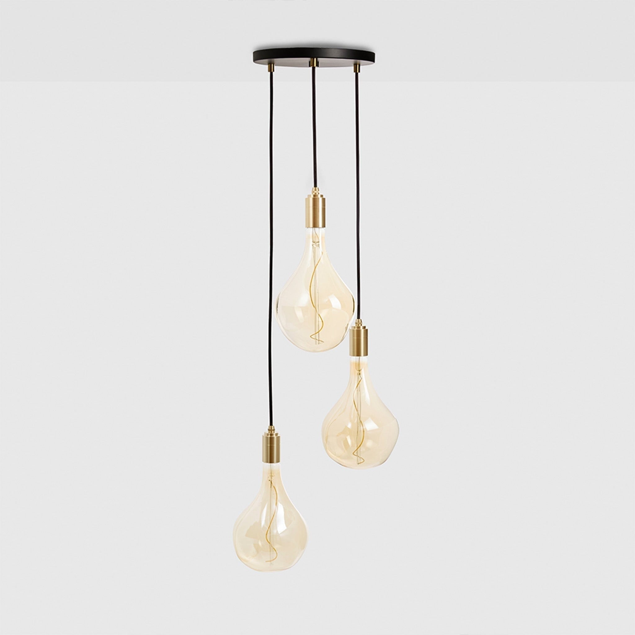 Triple Pendant in Brass + Voronoi II