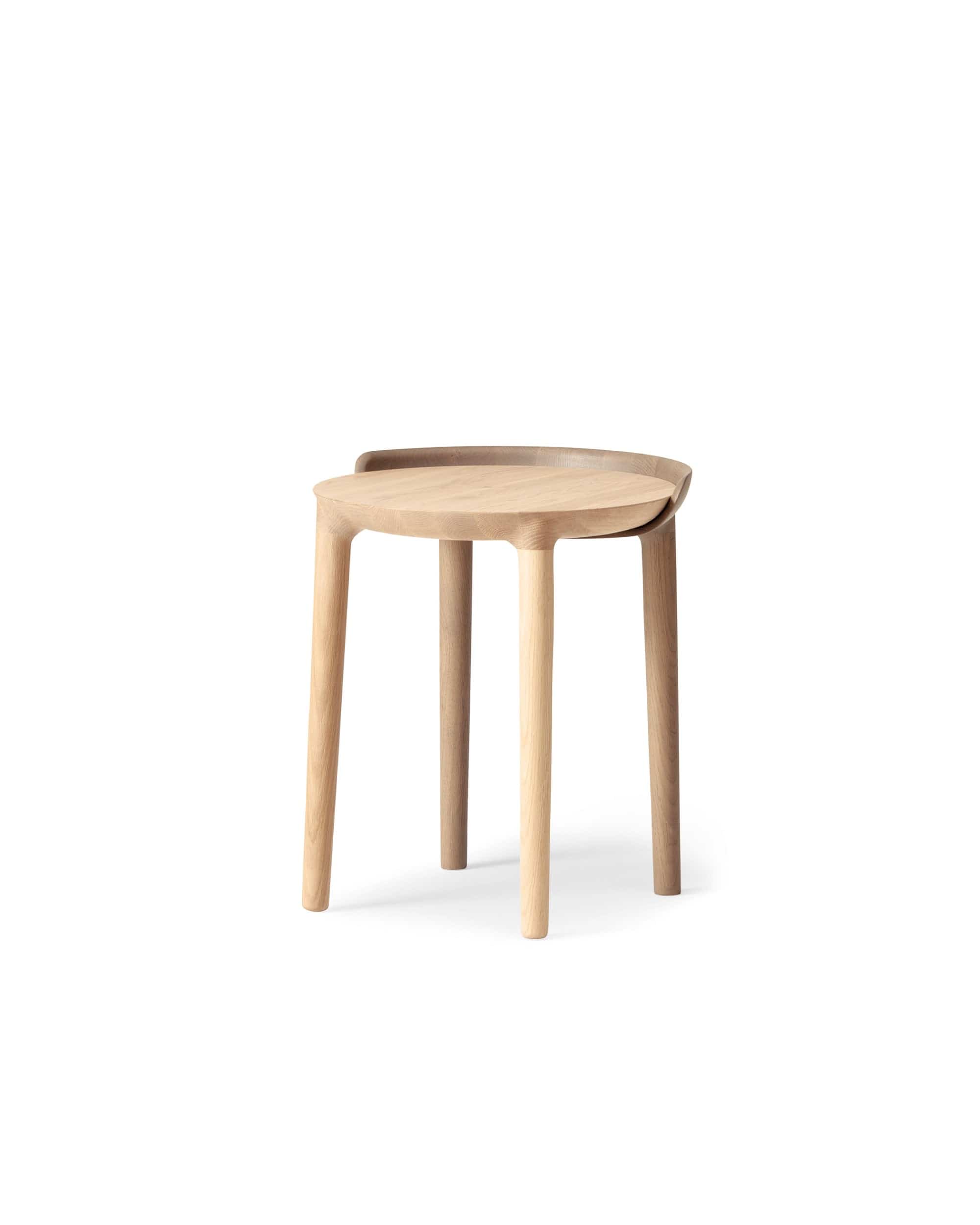 CRUST Stool by CondeHouse in solid Japanese Oak — minimalist Japandi accent stool available at Japandi Supply House.
