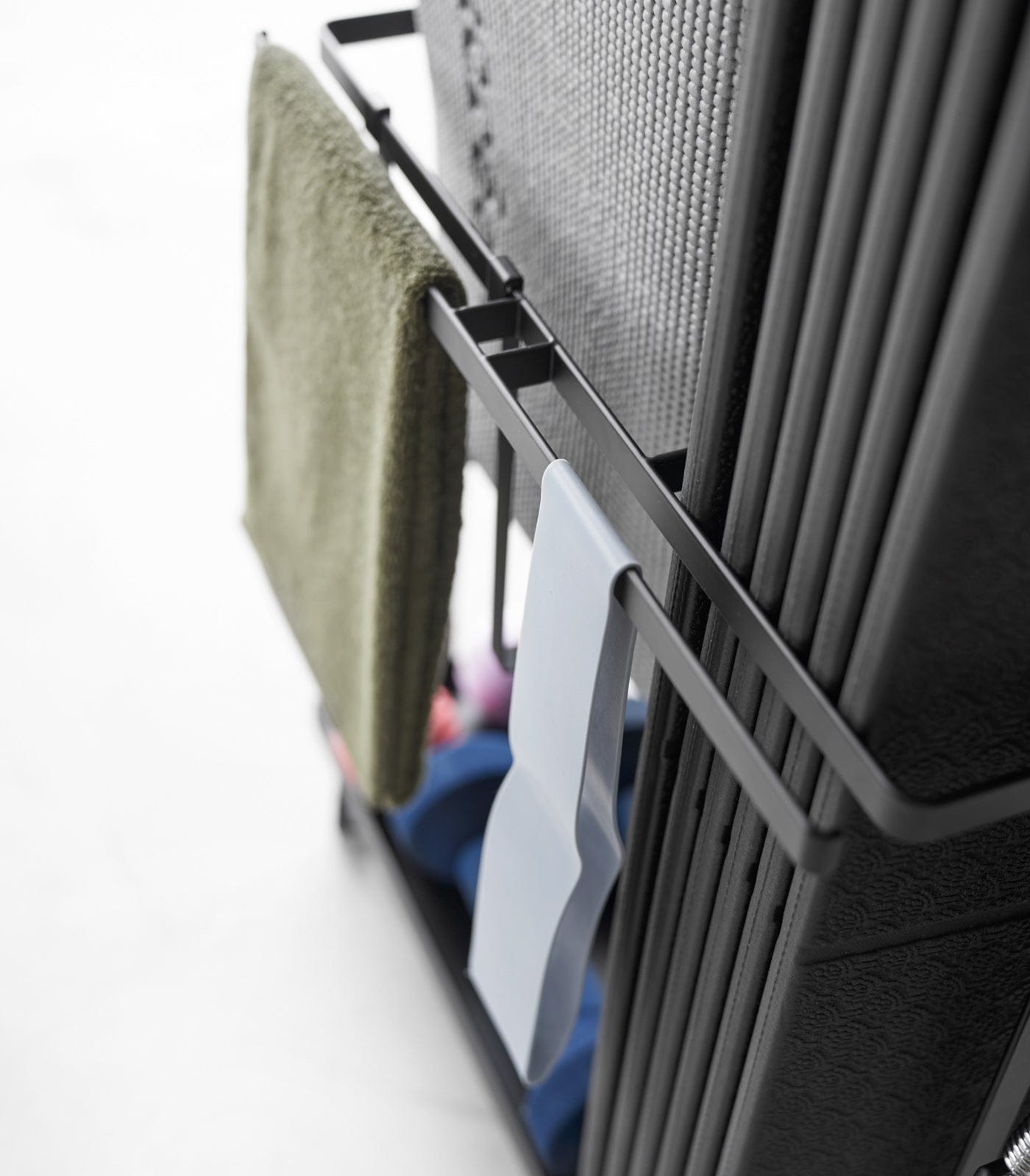 Close up of Black Fitness Storage Cart