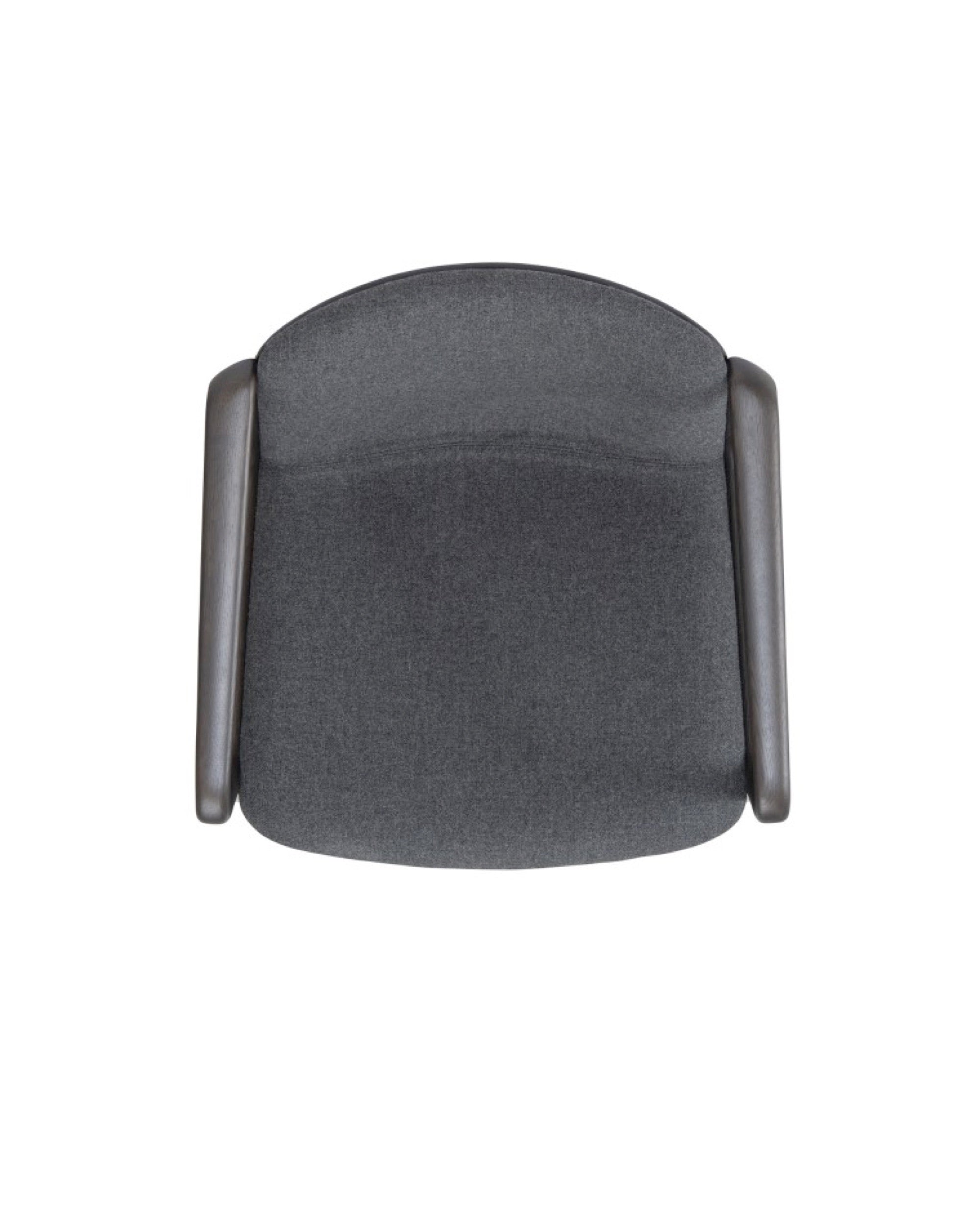 EIGHT Armchair, above view Japanese Oak Dark Gray