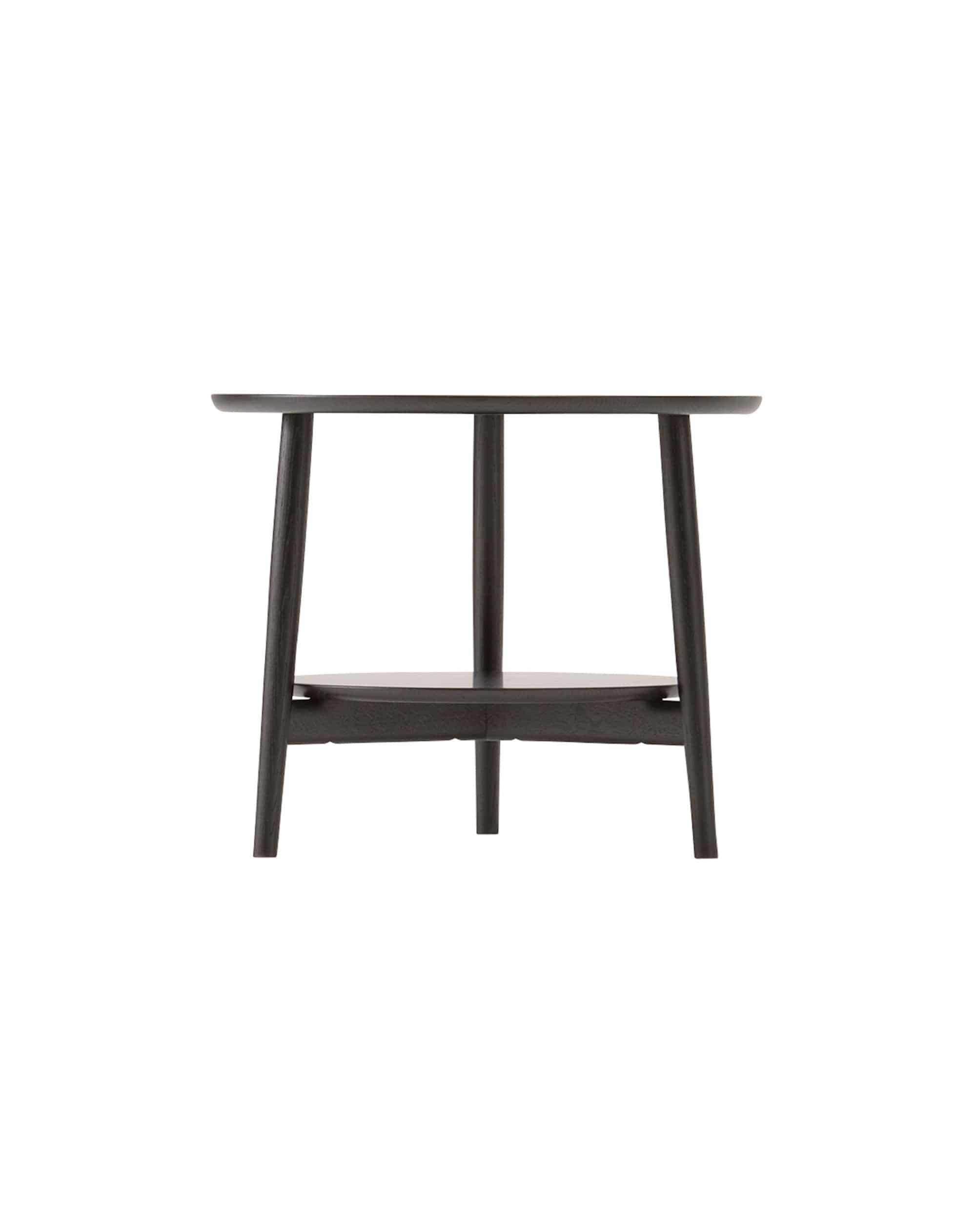 KAMUY 23"dia Round Side Table Japanese Oak Black