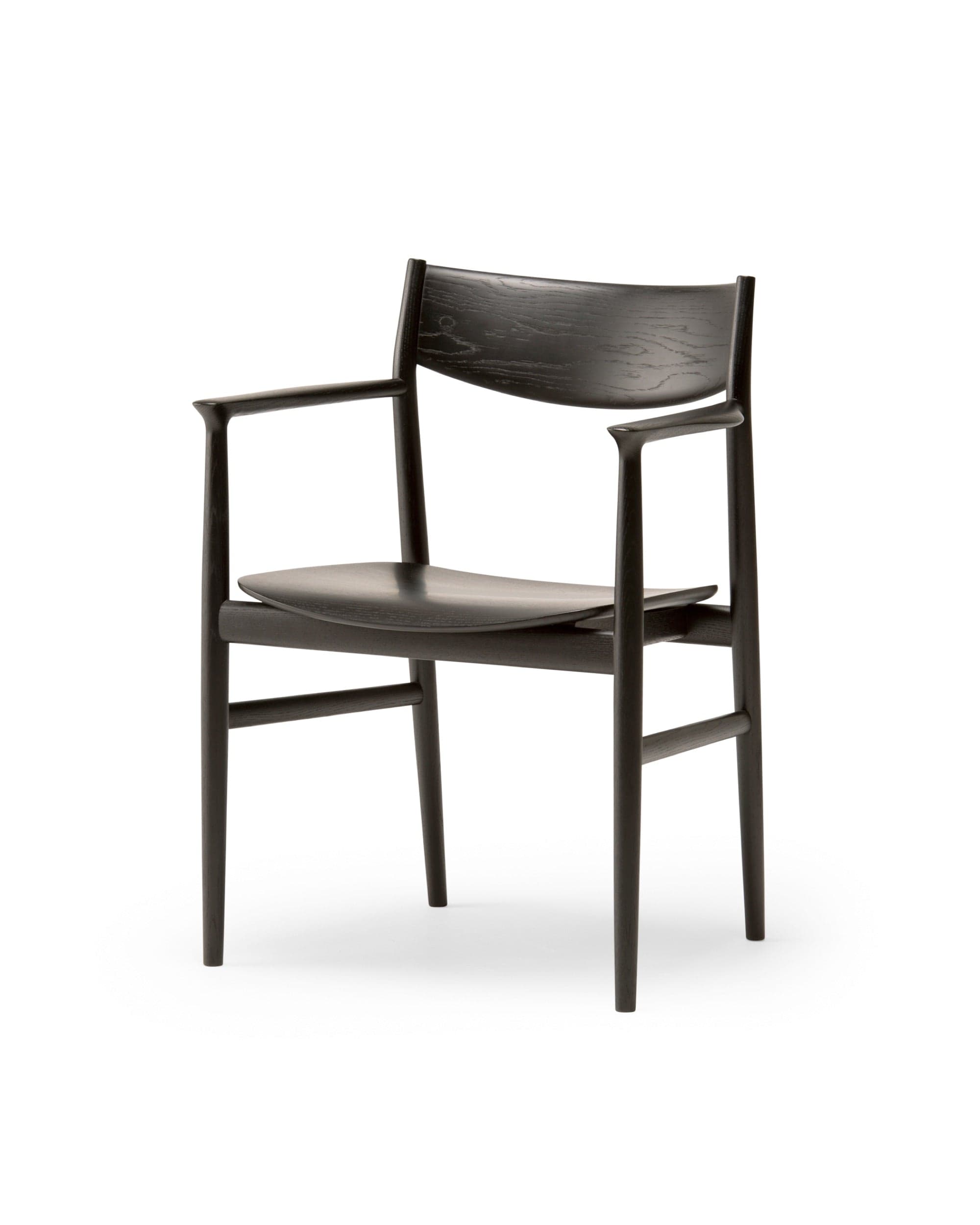 KAMUY Armchair (wooden seat), Japanese Oak Black