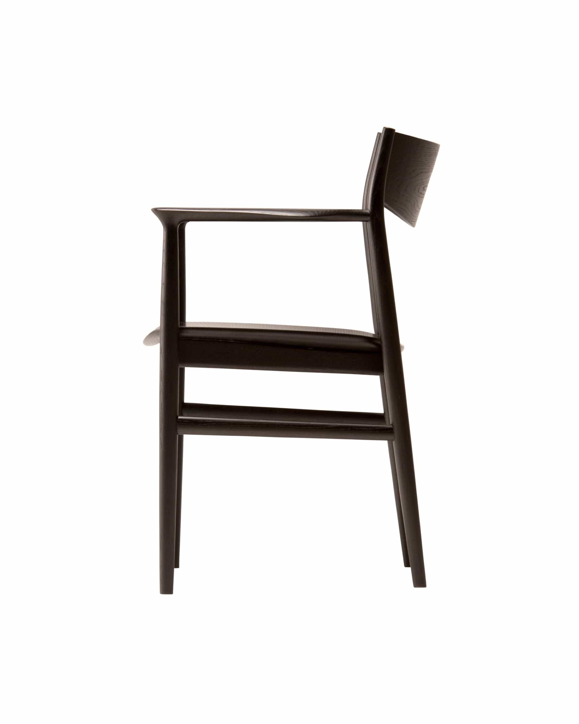 KAMUY Armchair (wooden seat), Japanese Oak Black