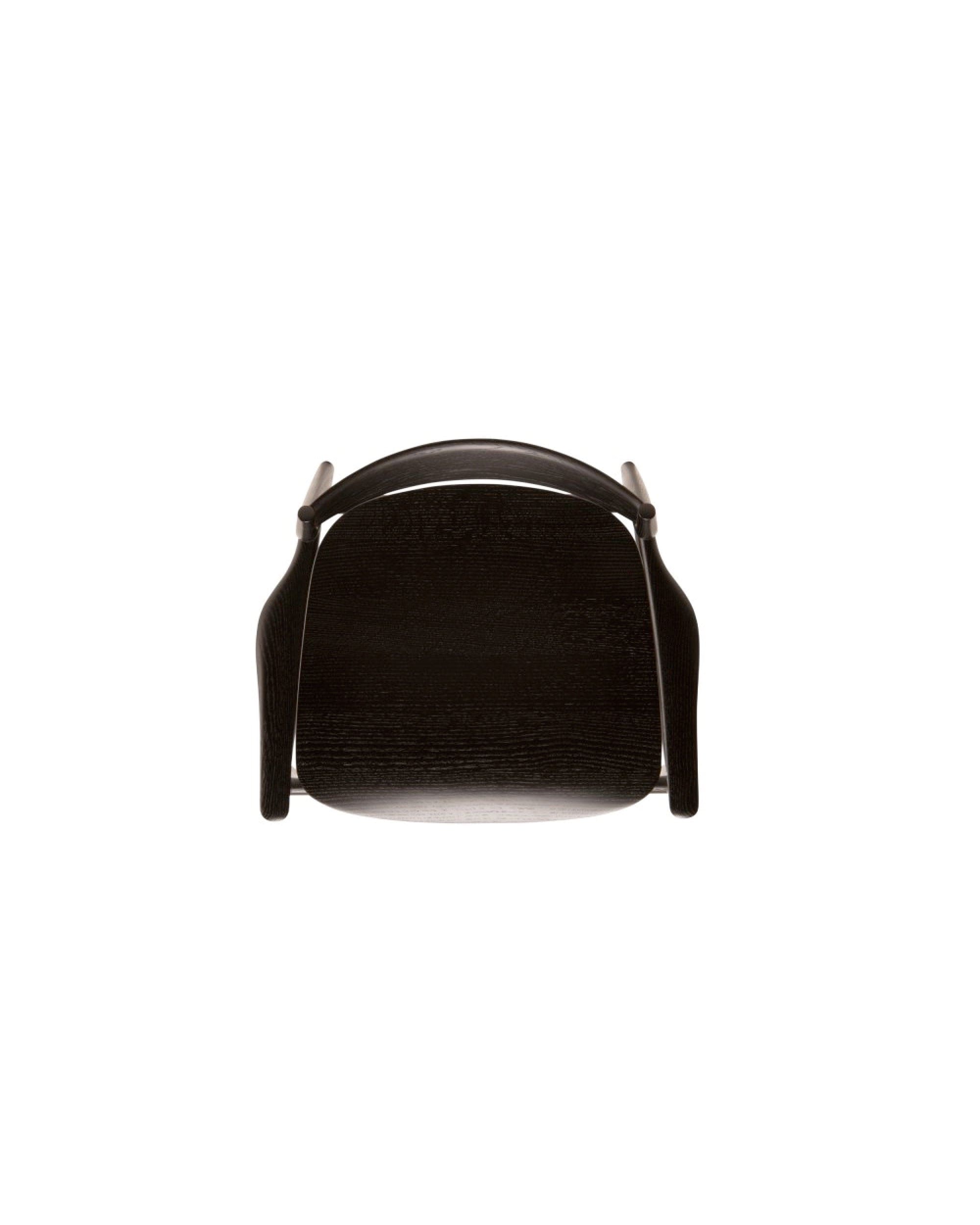 KAMUY Armchair (wooden seat), Japanese Oak Black