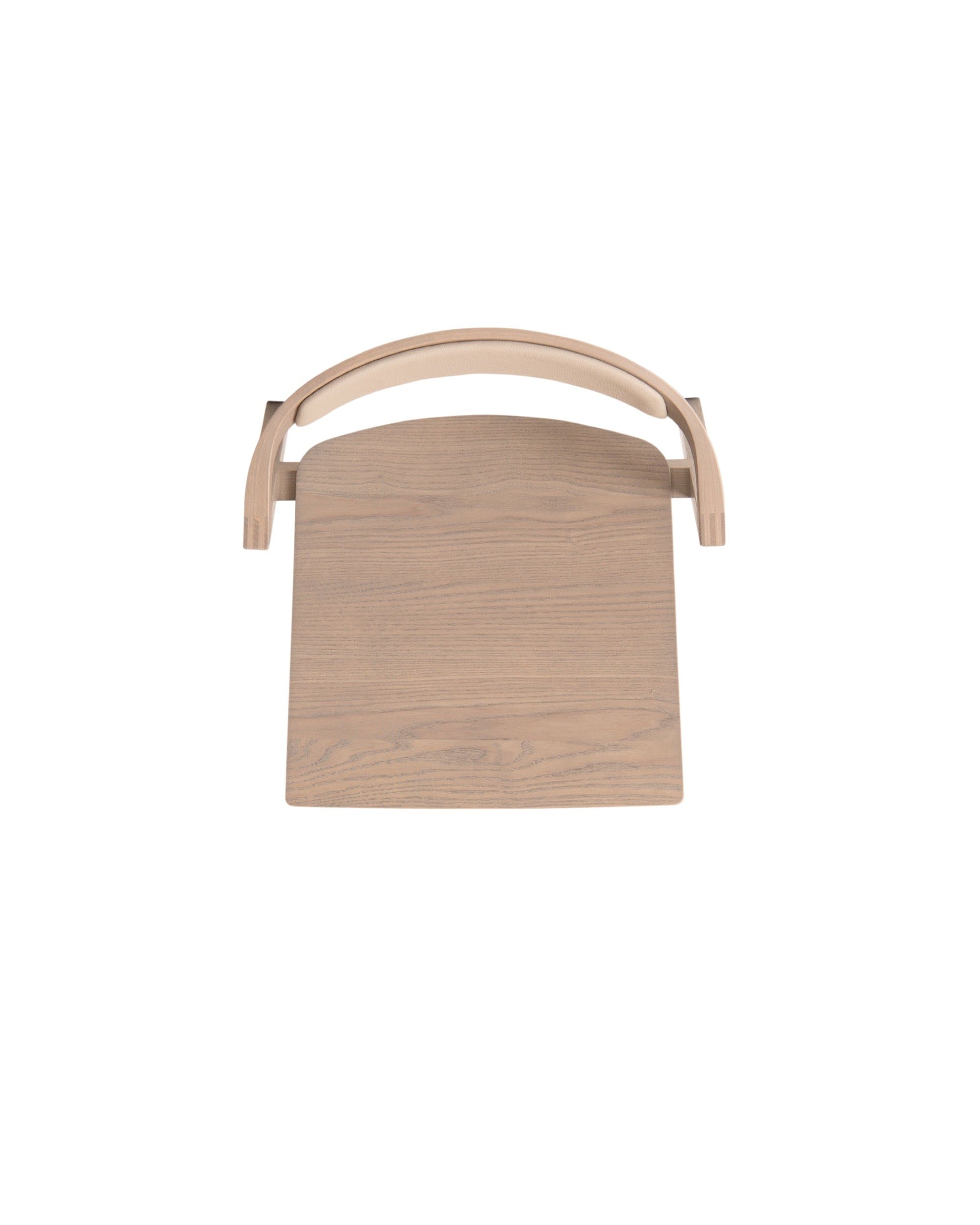 KIILA Stacking Chair Upholstered Back (Wooden Seat), Japanese Ash Gray Wash