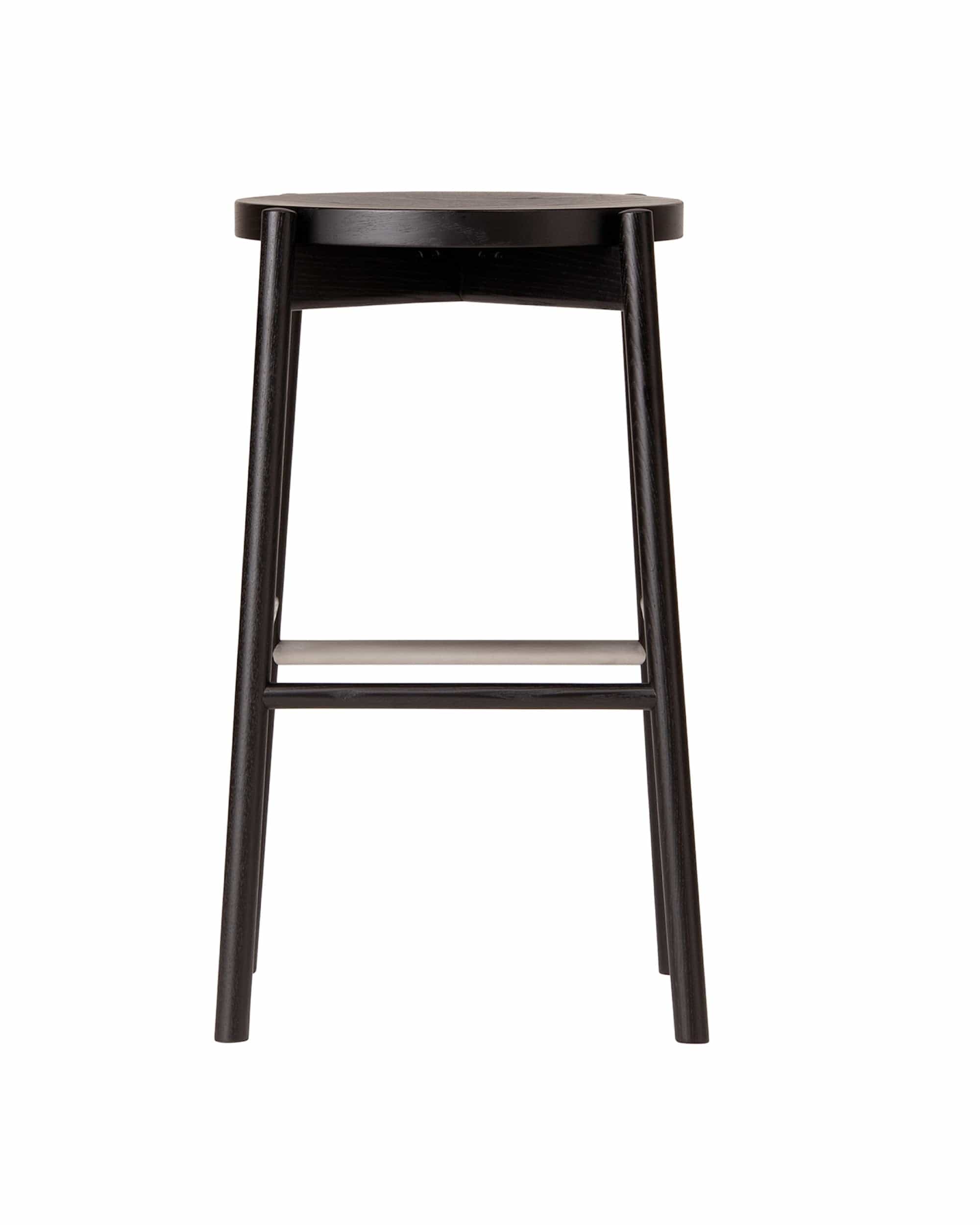 KOTAN Bar Stool (Wooden Seat), Japanese Ash Black