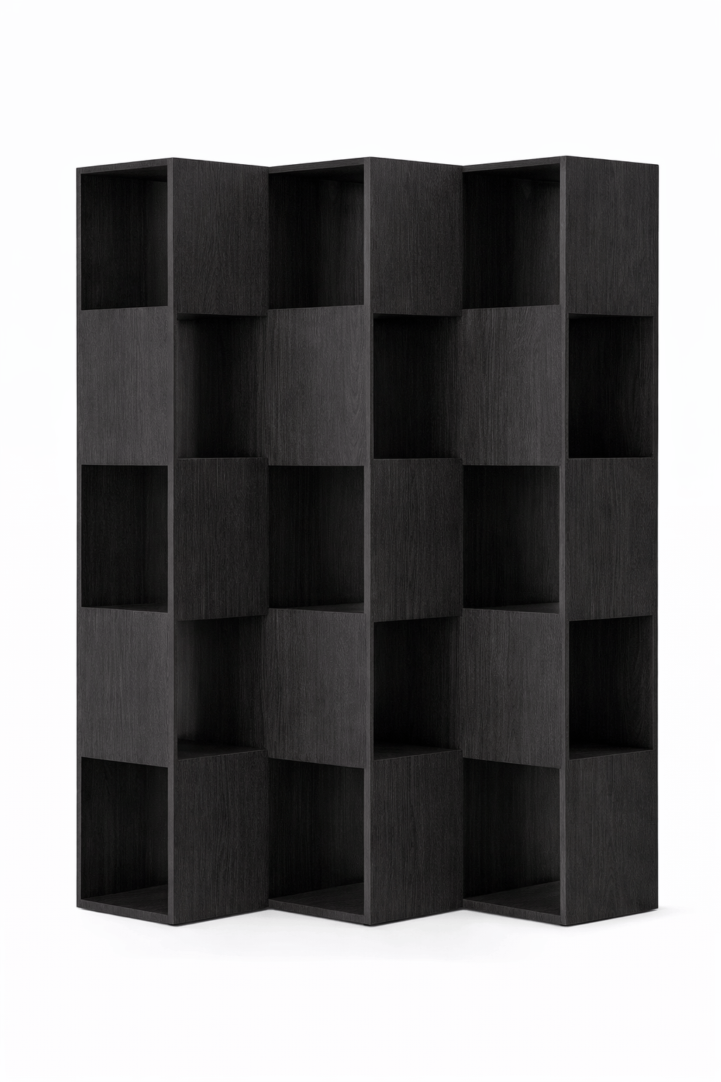 FOLD Shelving 5-3 dark gray oak finish