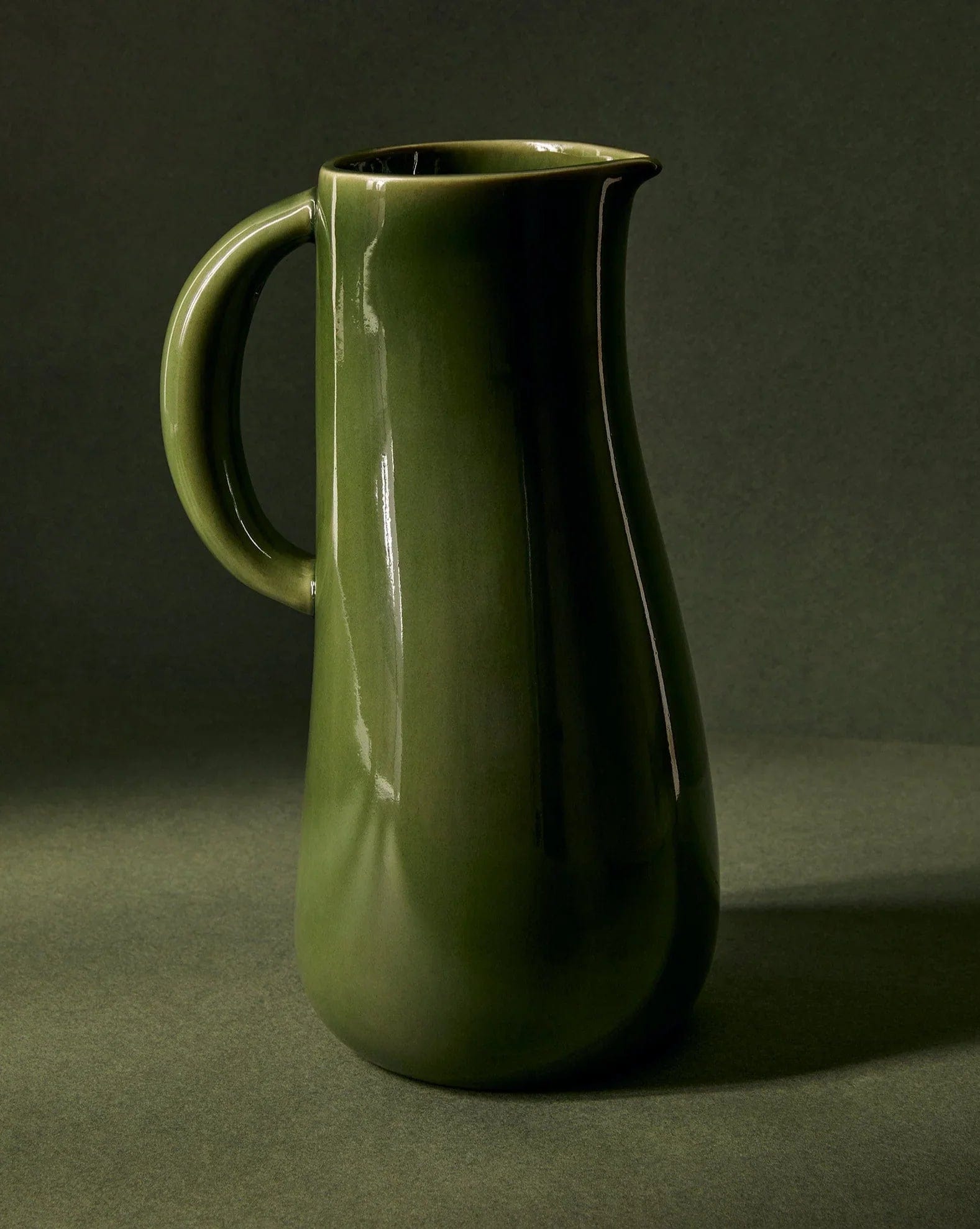 Handcrafted Green Serving Jug – Japandi Kitchen Essential