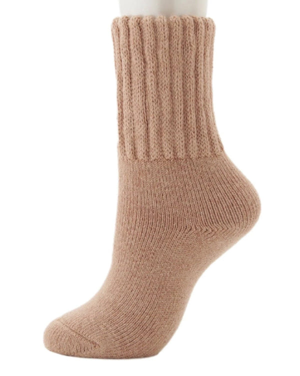Undyed Organic Cotton Japanese Crew Socks in Latte