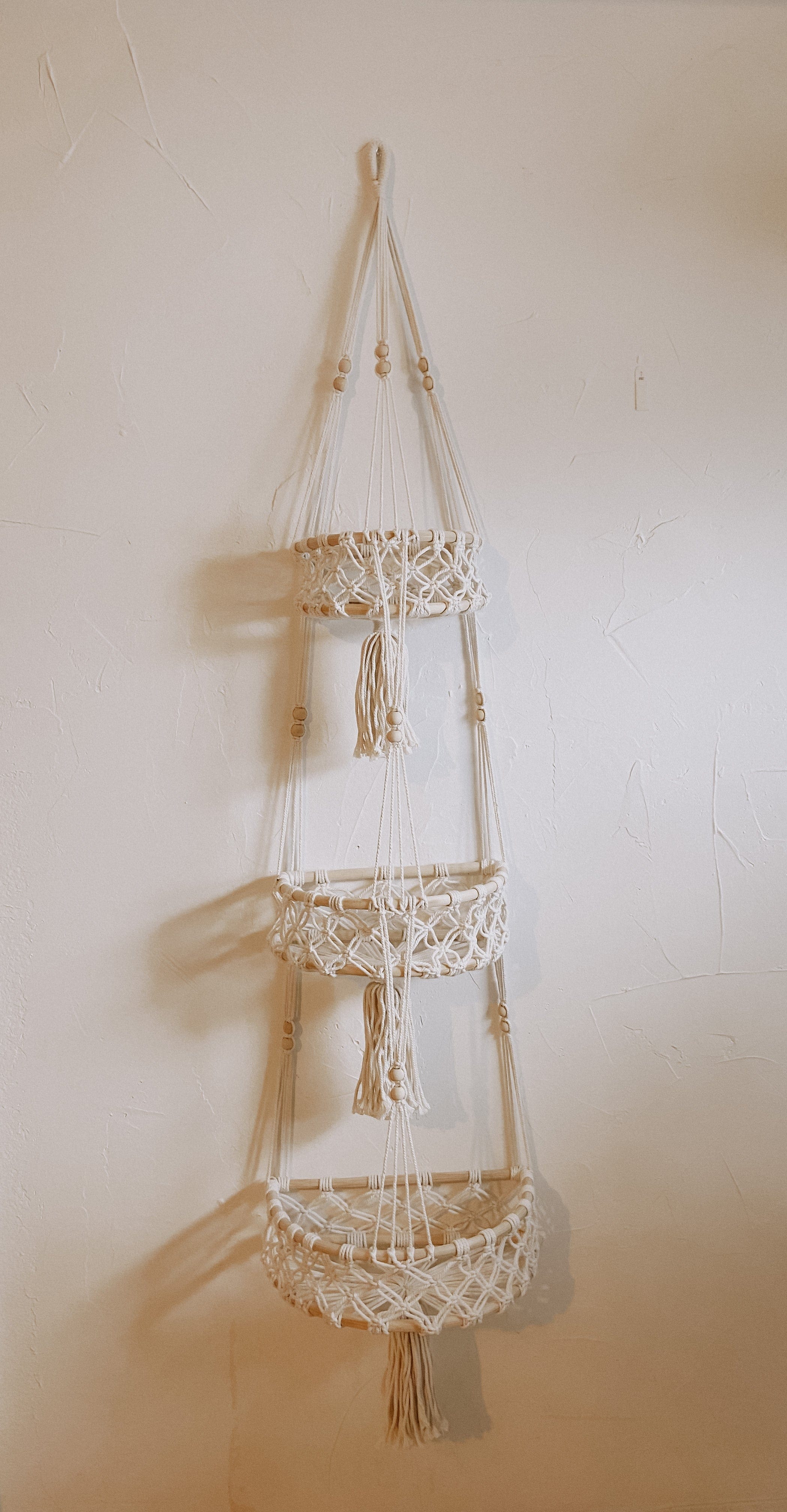 Macrame Hanging Wall Basket