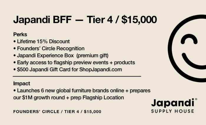Japandi BFF — Tier 4 ($15,000) Japandi Supply House Founders&
