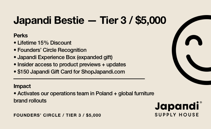 Japandi Bestie — Tier 3 ($5,000) Japandi Supply House Founders&