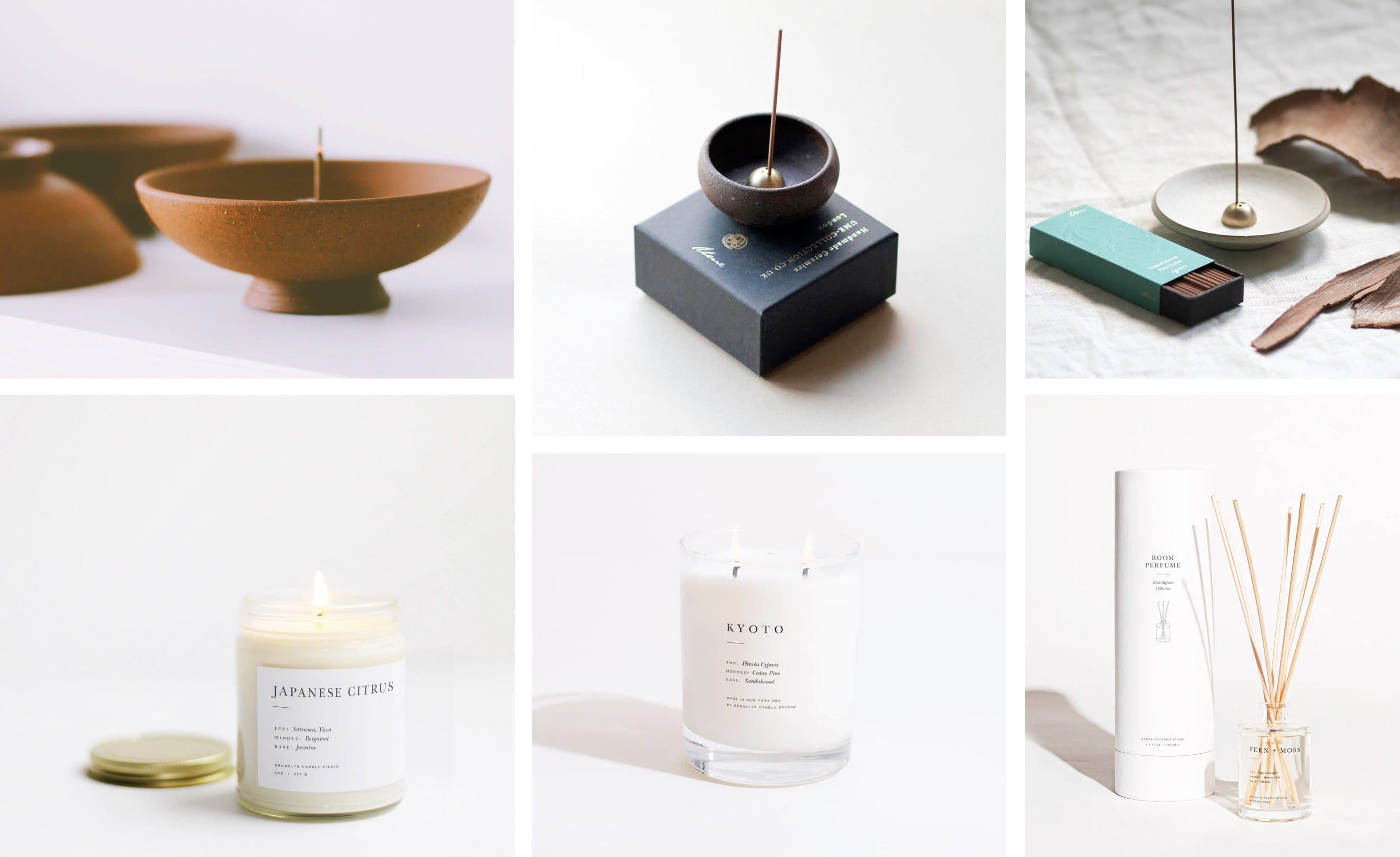 Japandi scents and candles for rest and ritual