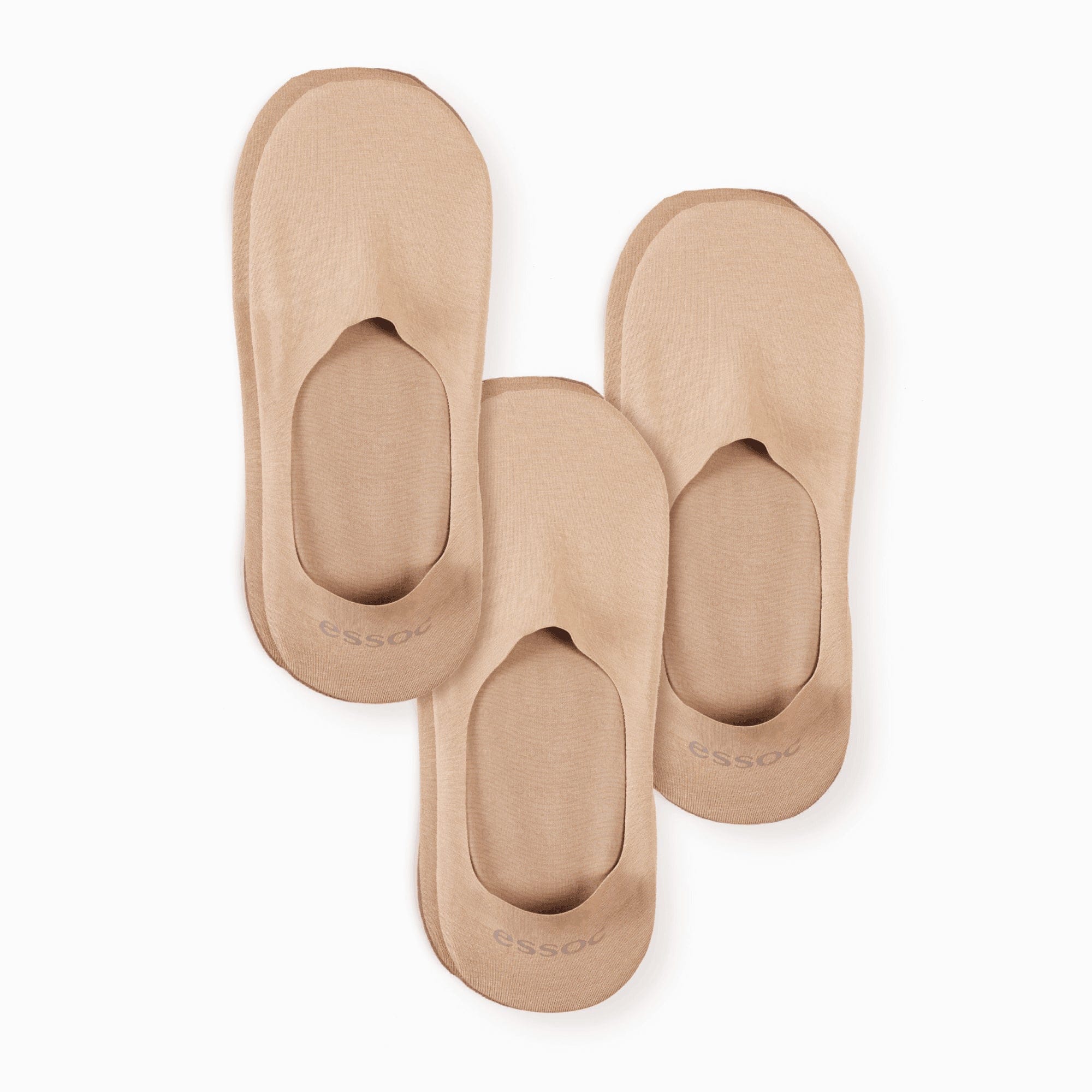 Japandi unisex no show socks Almond Beige Essoc 3 pack