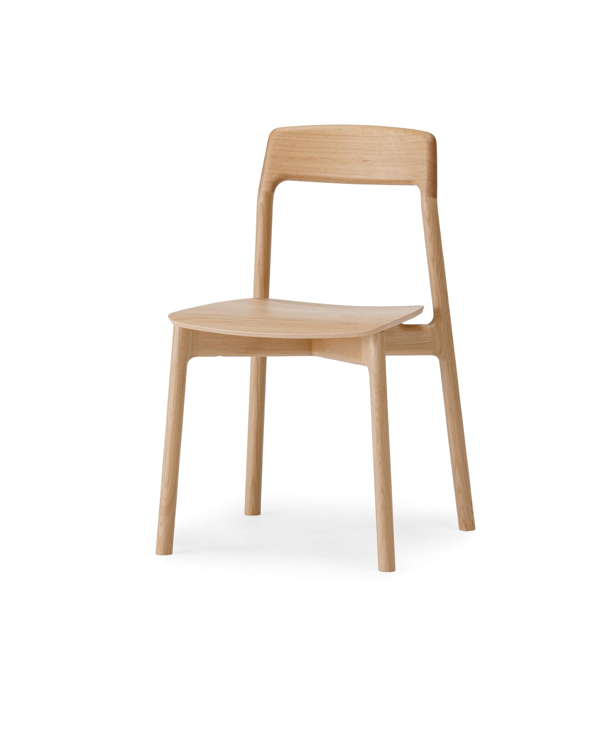 KORENTO Side Chair (Wooden Seat) in Japanese Oak Natural, by CondeHouse
