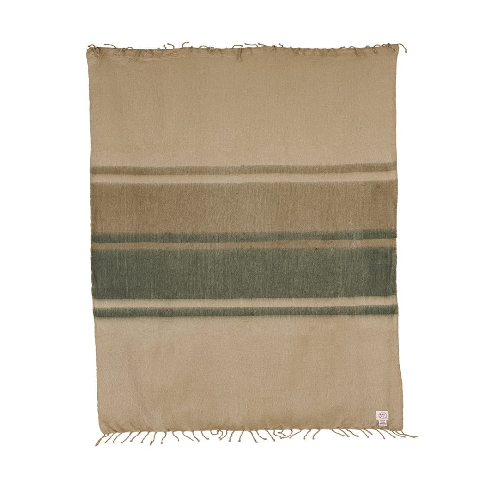 Kallpa Alpaca Throw - Tobacco Olive and Khaki flat