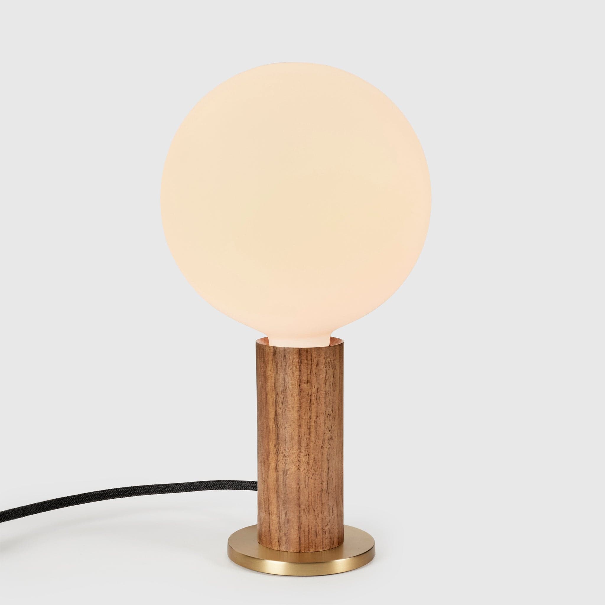 Knuckle Table Lamp in Walnut + Sphere IV
