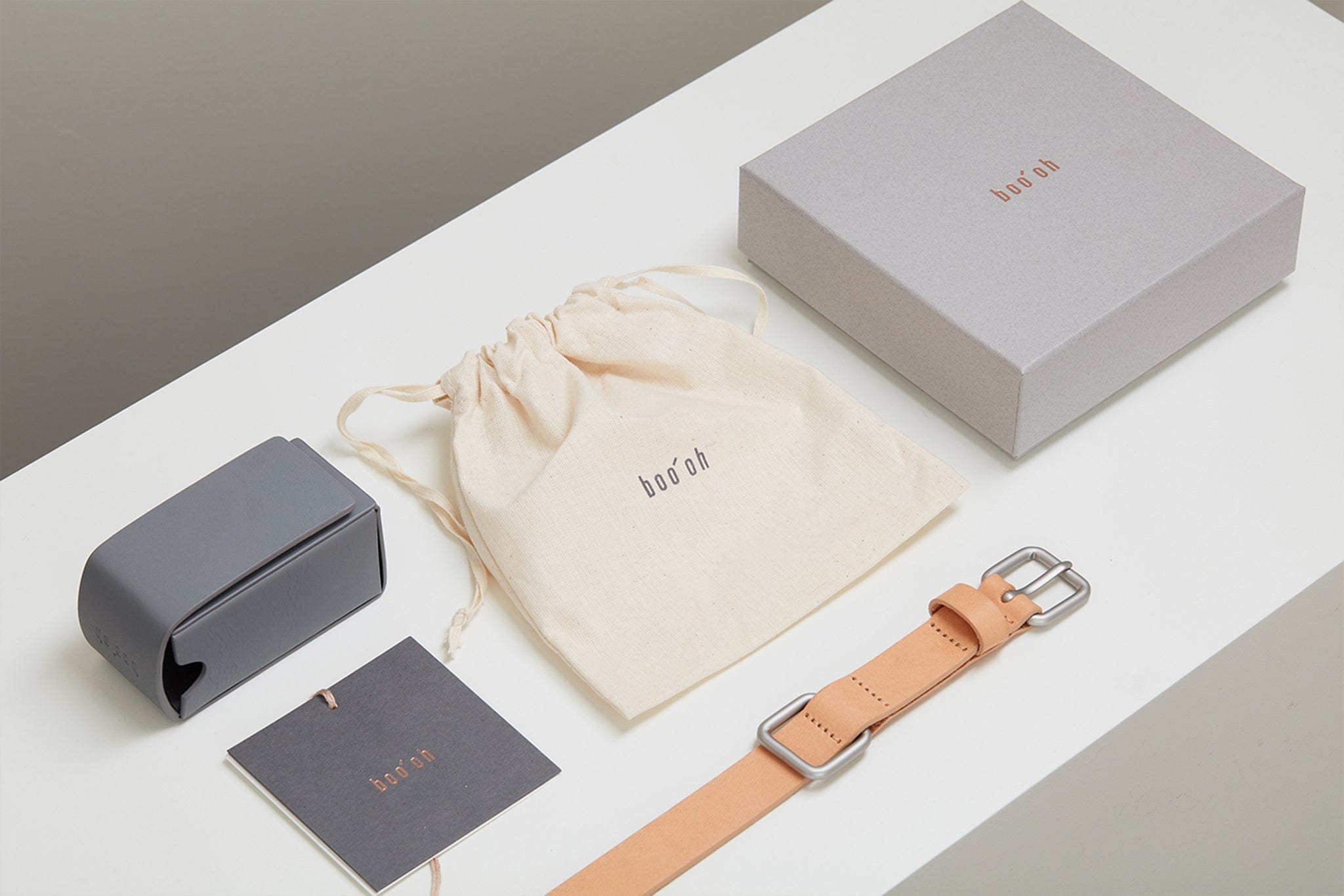 Lumi Collar, Silver + Tan