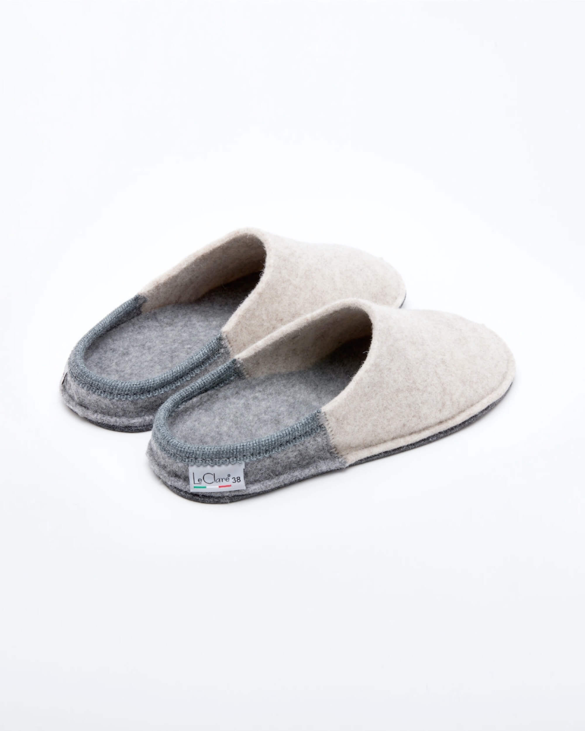 Men's Nuvola Bico Wool Slipper - Beige