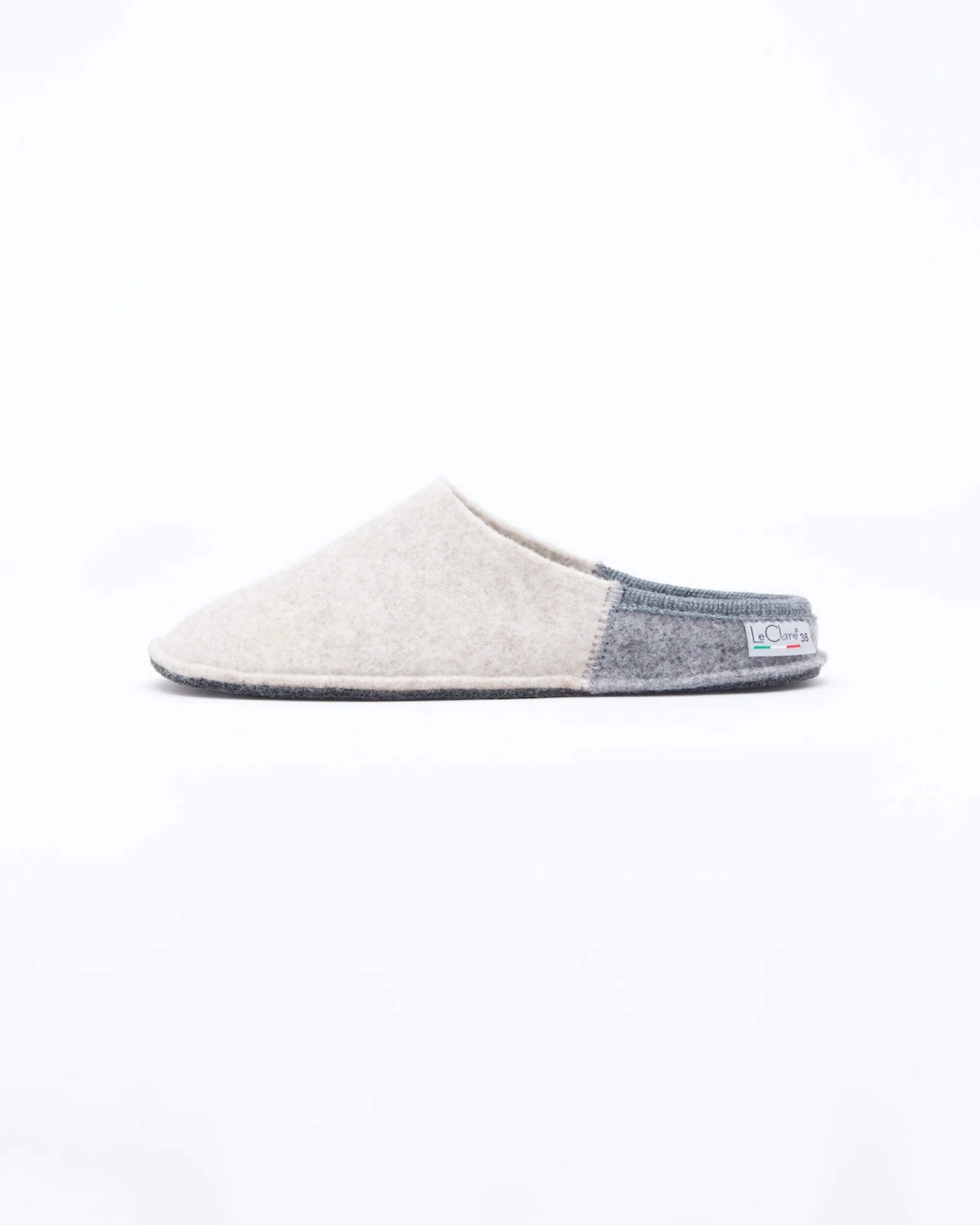 Men's Nuvola Bico Wool Slipper - Beige