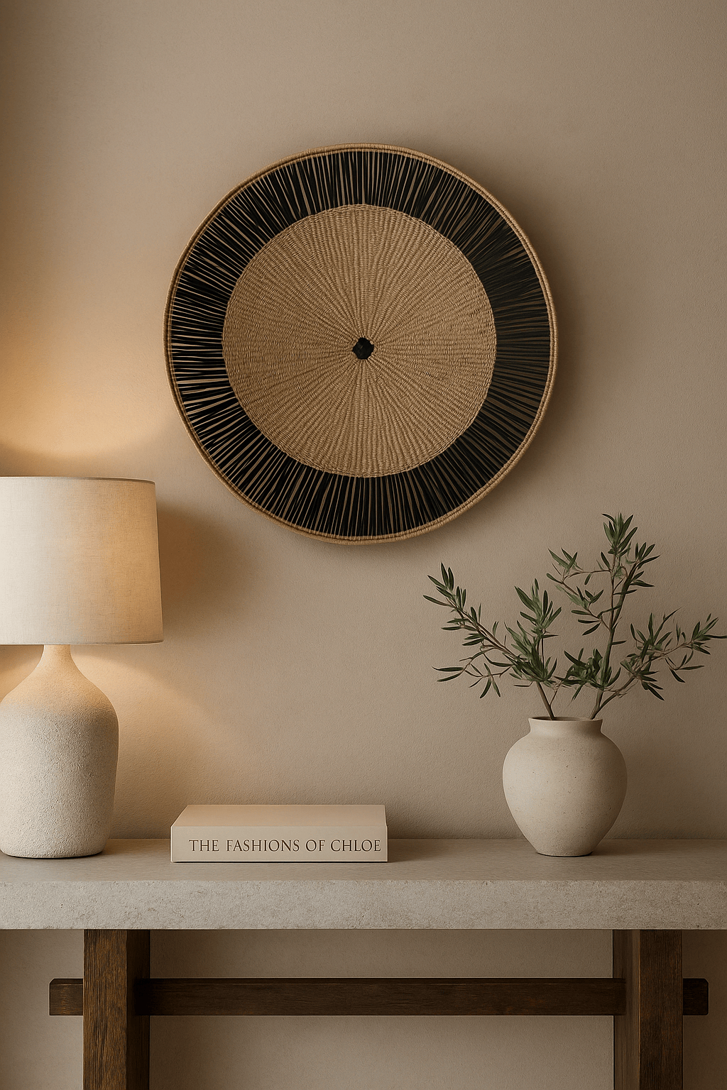 Lily Pad Black Ray Wall Basket