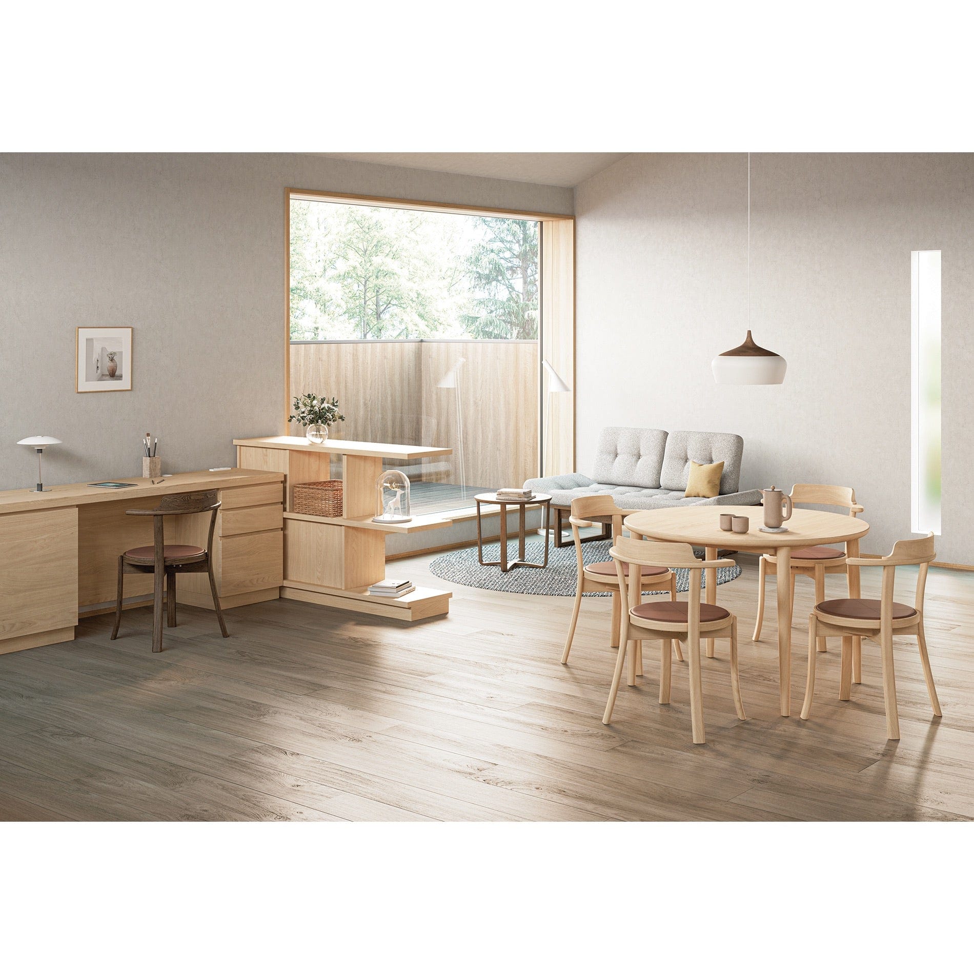 MOM Round Extension Table by CondeHouse available at Japandi Supply House