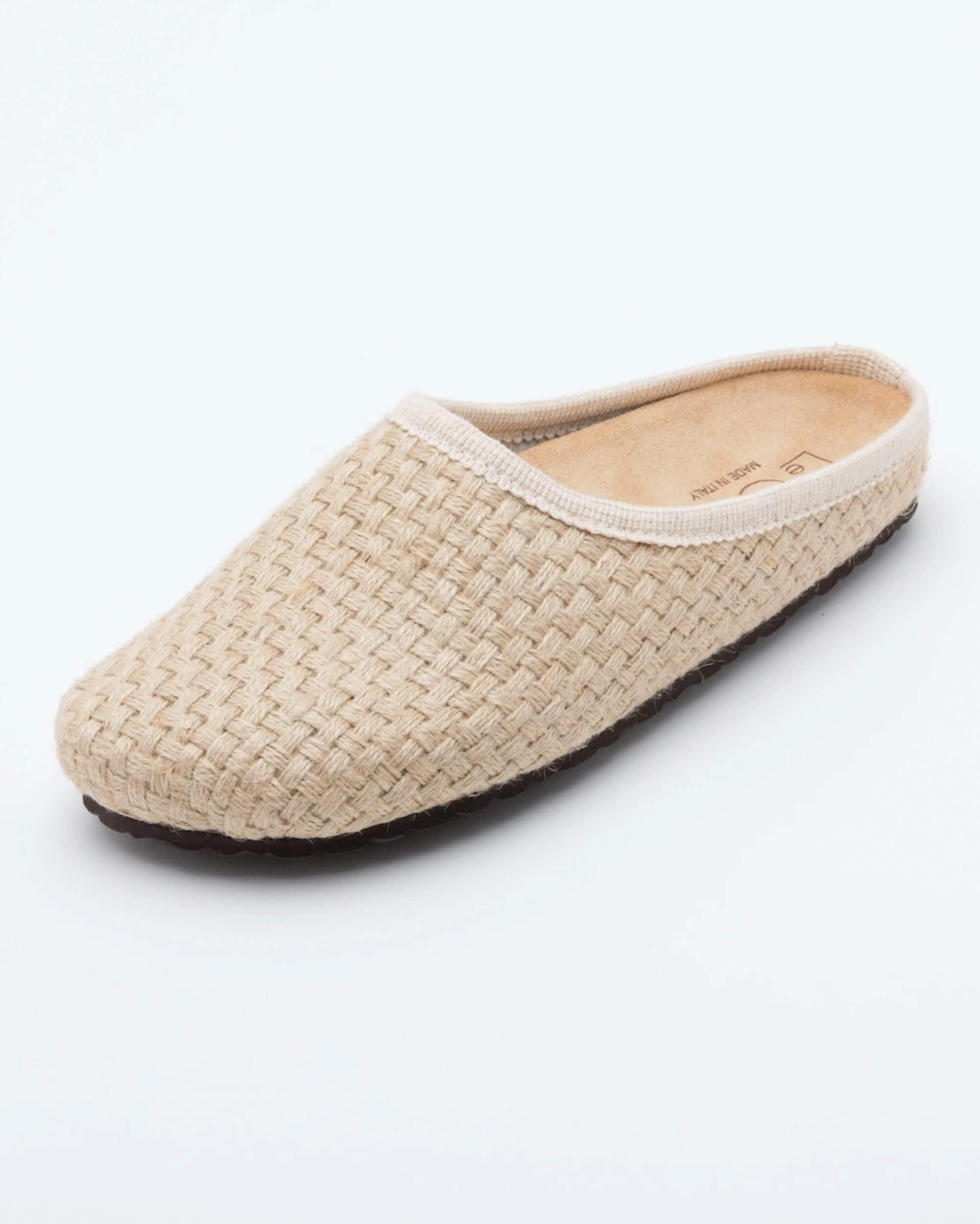 Le Claire Men's Nebraska Woven Hemp Clogs - Natural