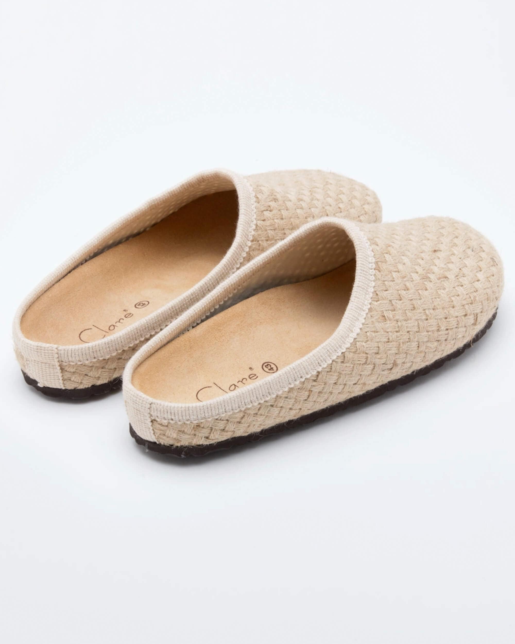 Le Claire Men's Nebraska Woven Hemp Clogs - Natural