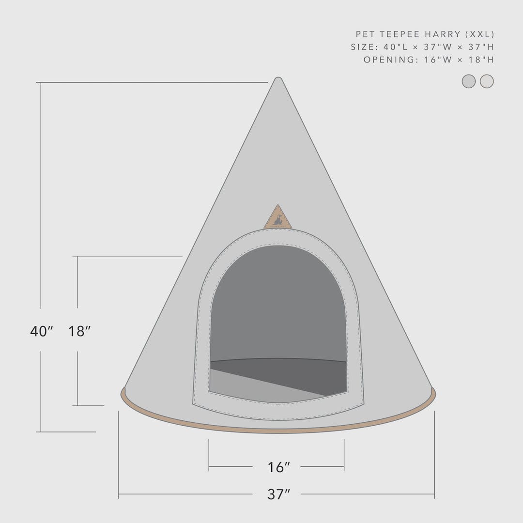 Nooee Pet Cave Harry (XXL) – Cream Dimensions