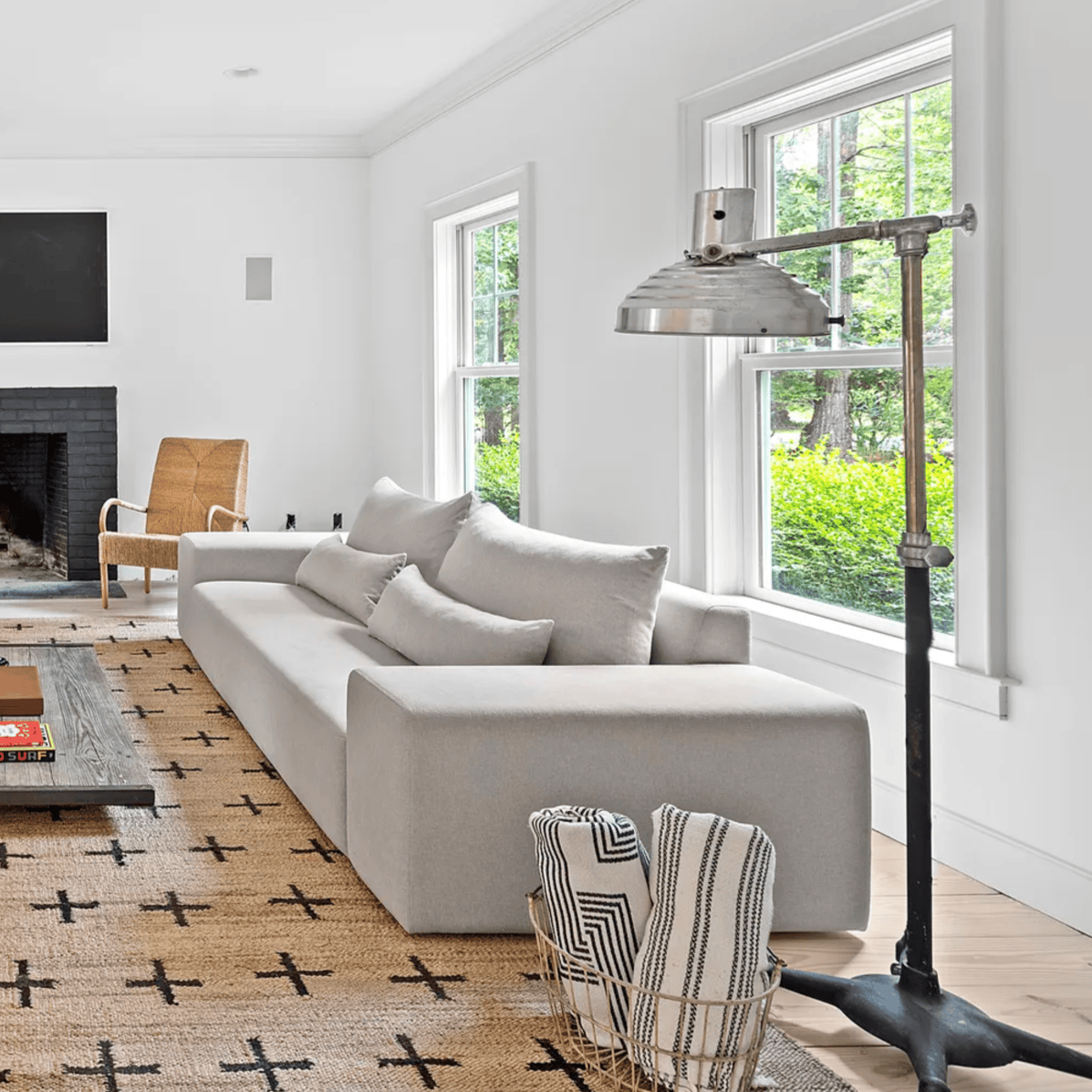 Ojai sofa with deep cushions and structured silhouette in contemporary home