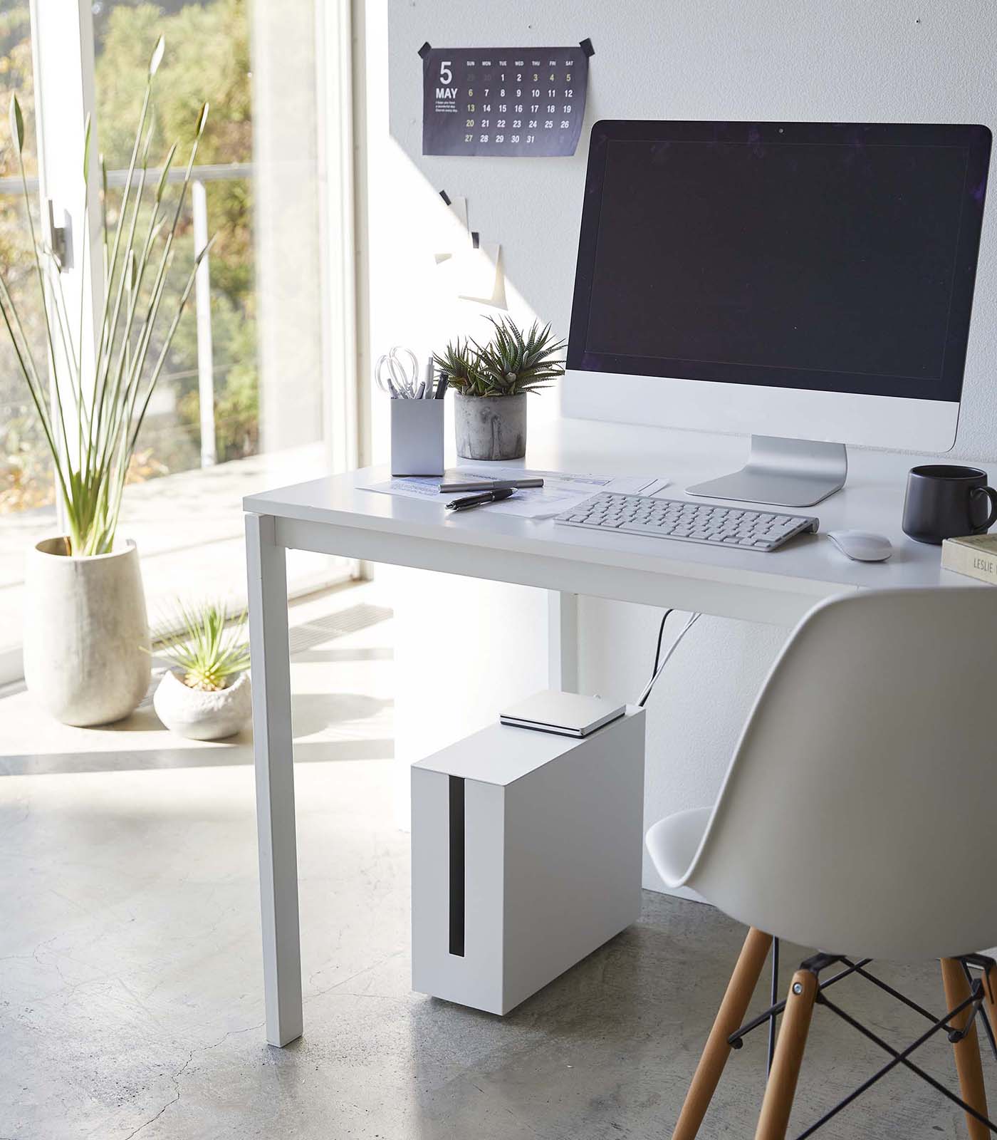 Rolling Cable Management Box - Steel Under Desk