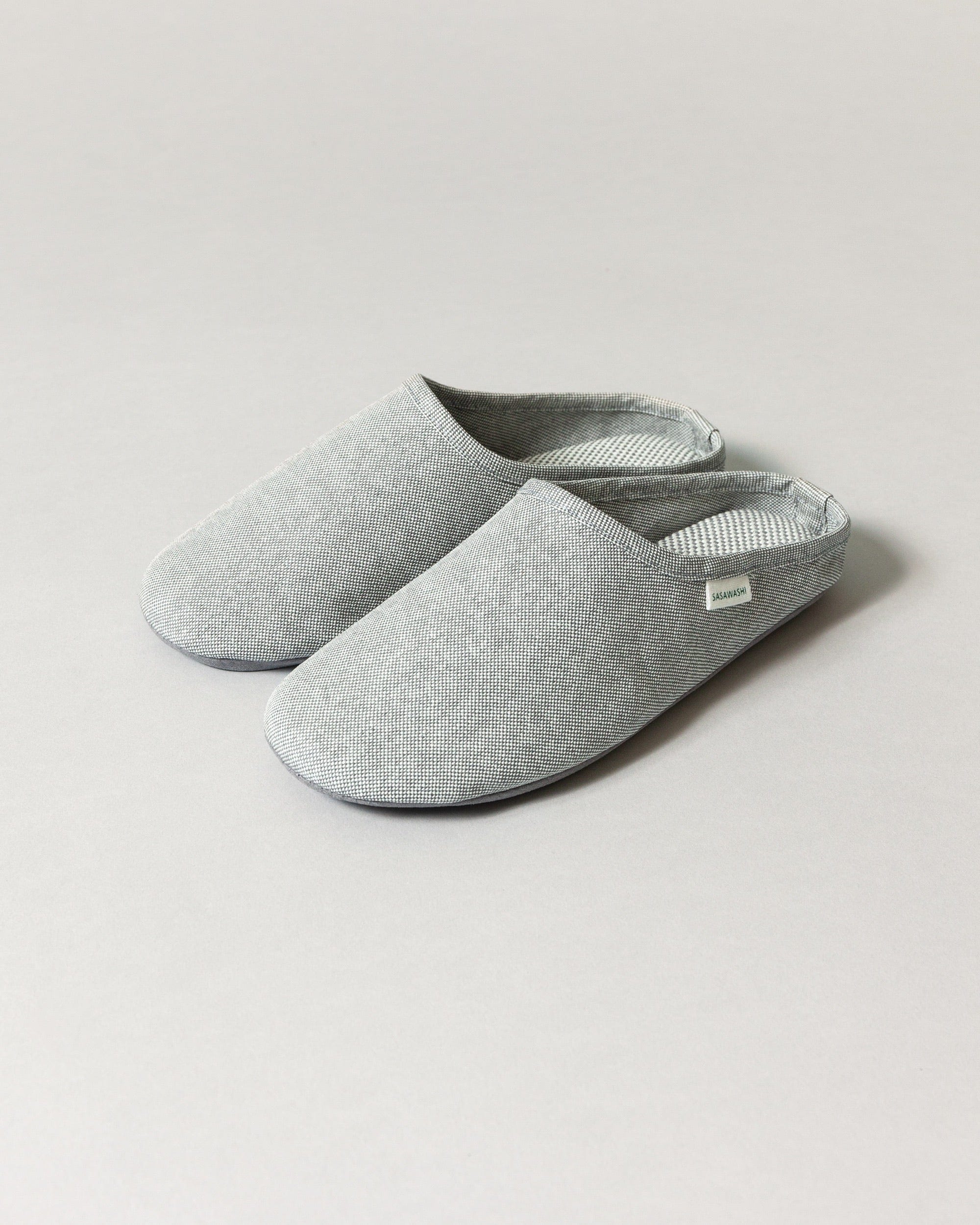 Sasawashi Japanese Room Shoes, Grey