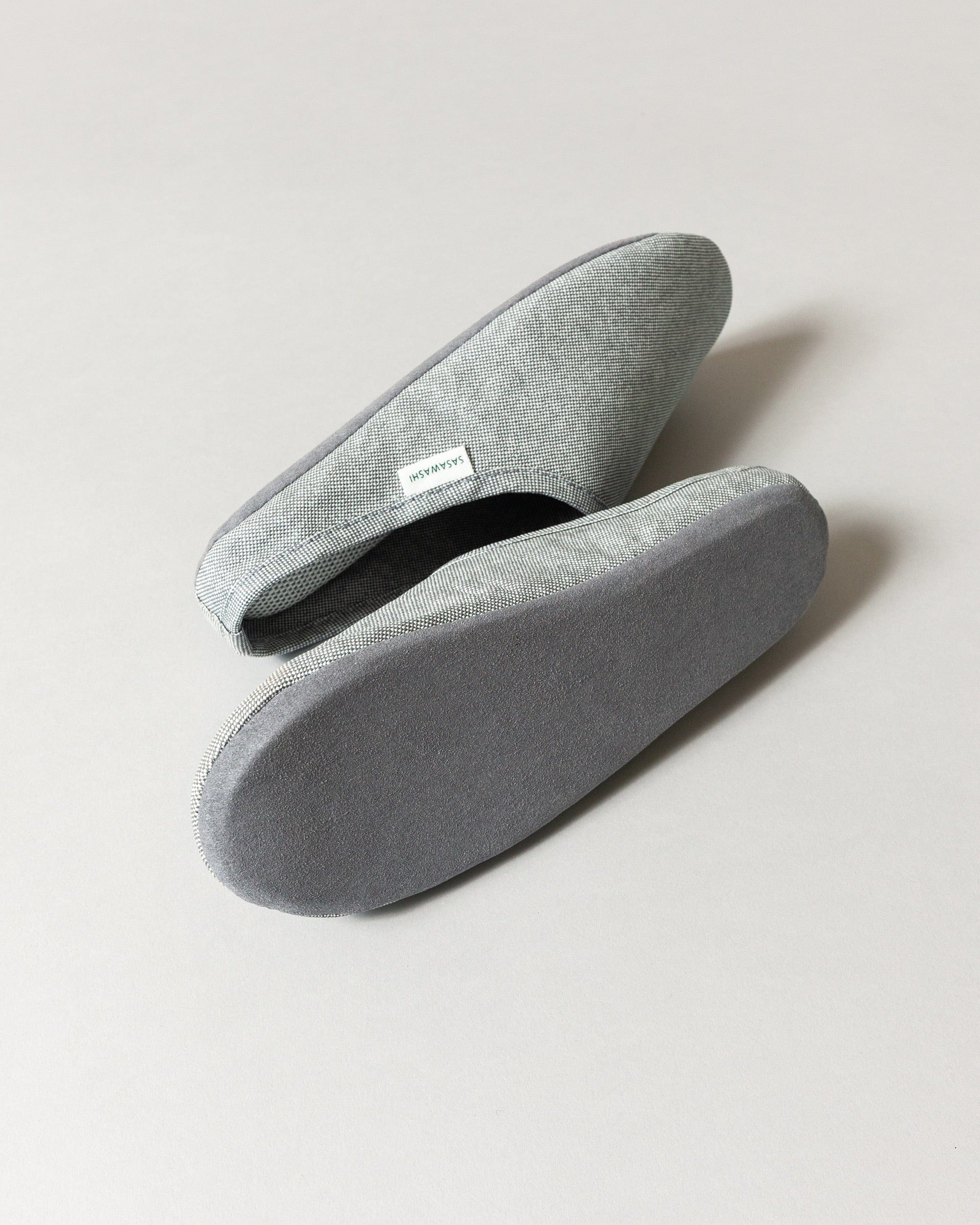 Sasawashi Japanese Room Shoes, Grey