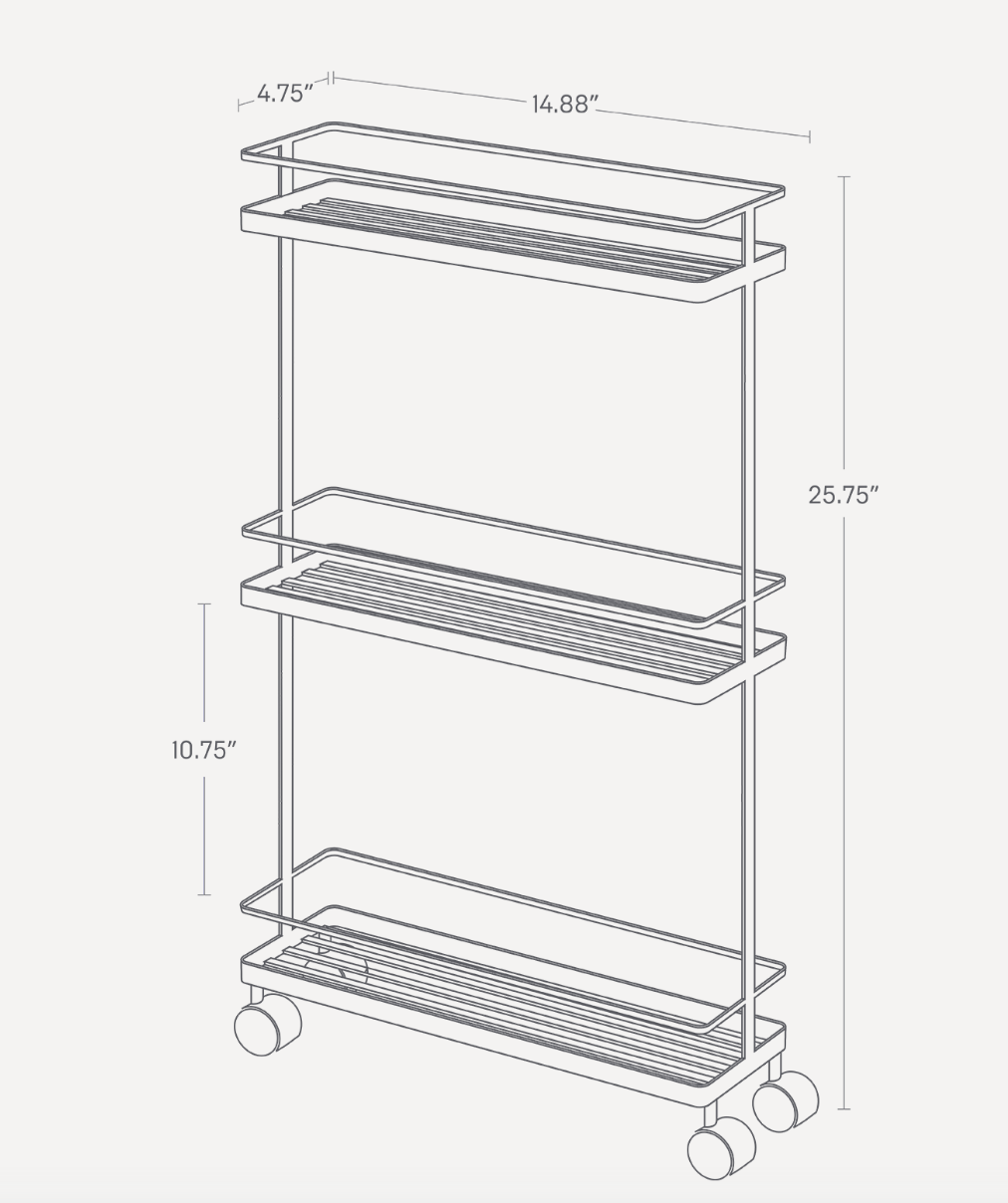 Rolling Cart (26" H) - Steel