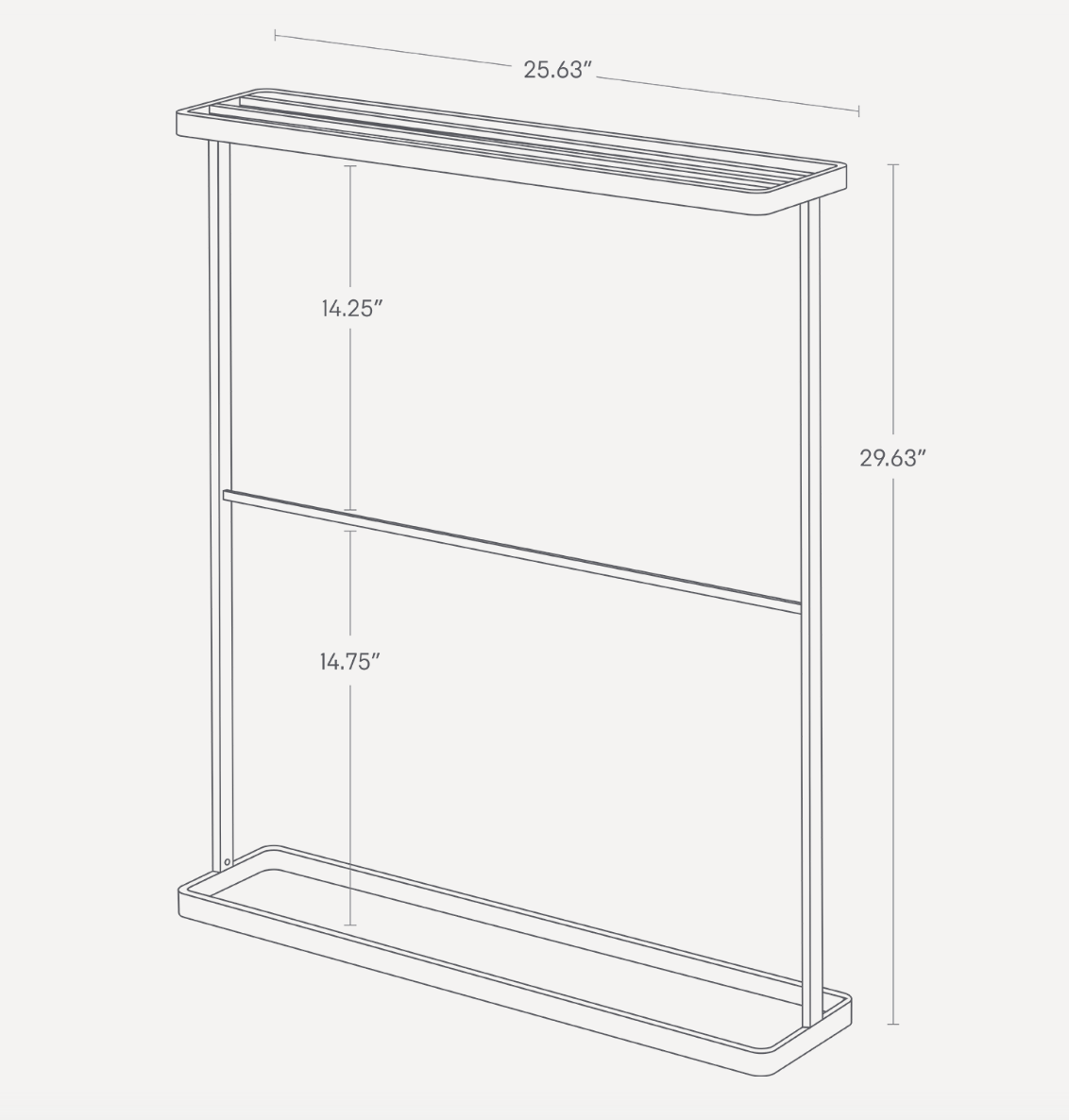 Bath Towel Hanger (30" H) - Steel