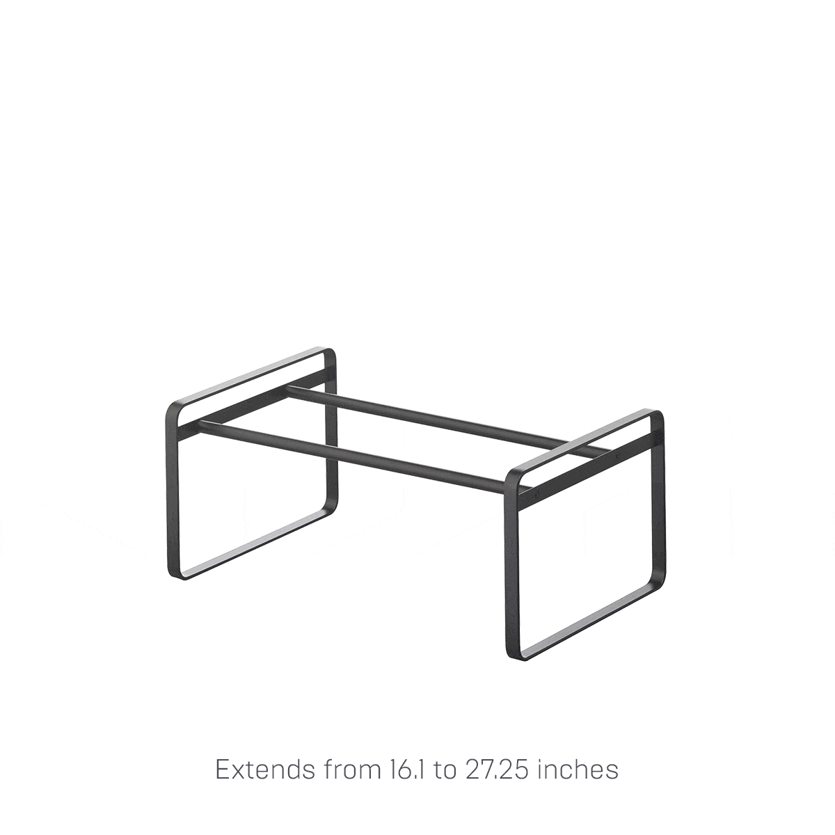 Stackable Shoe Rack (7" H) - Steel Expanded Black