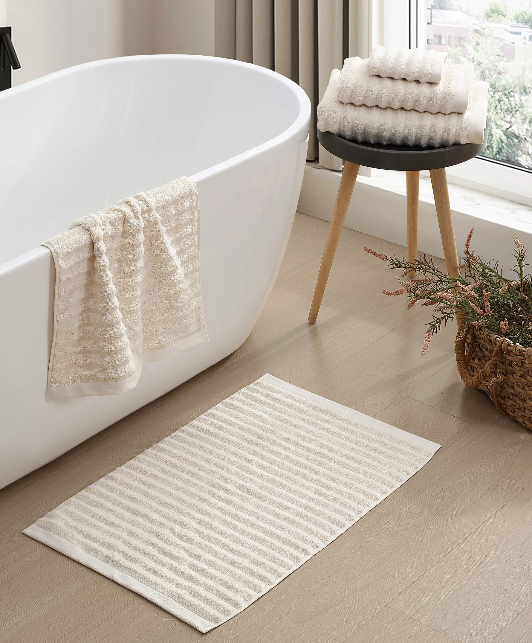 Turkish Cotton Rib Bath Mat | Last Chance