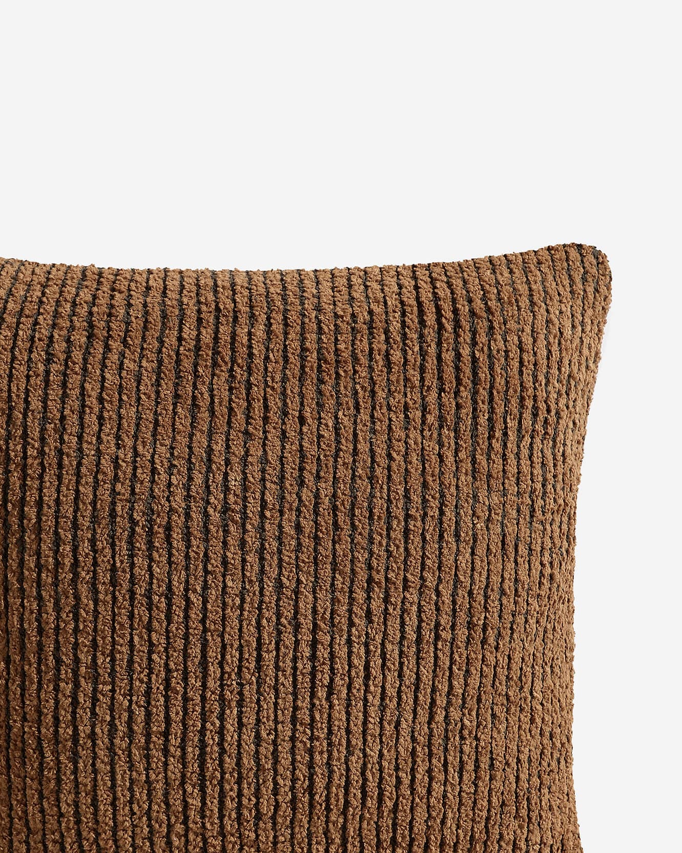 Two-Tone Ribbed Throw Pillow